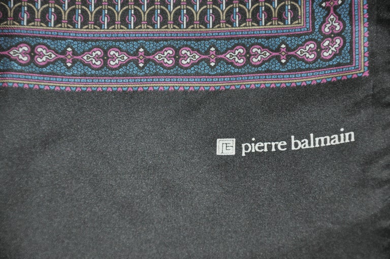 Pierre Balmain Men's Signature Combination of Silk and Merino Scarf For Sale 1