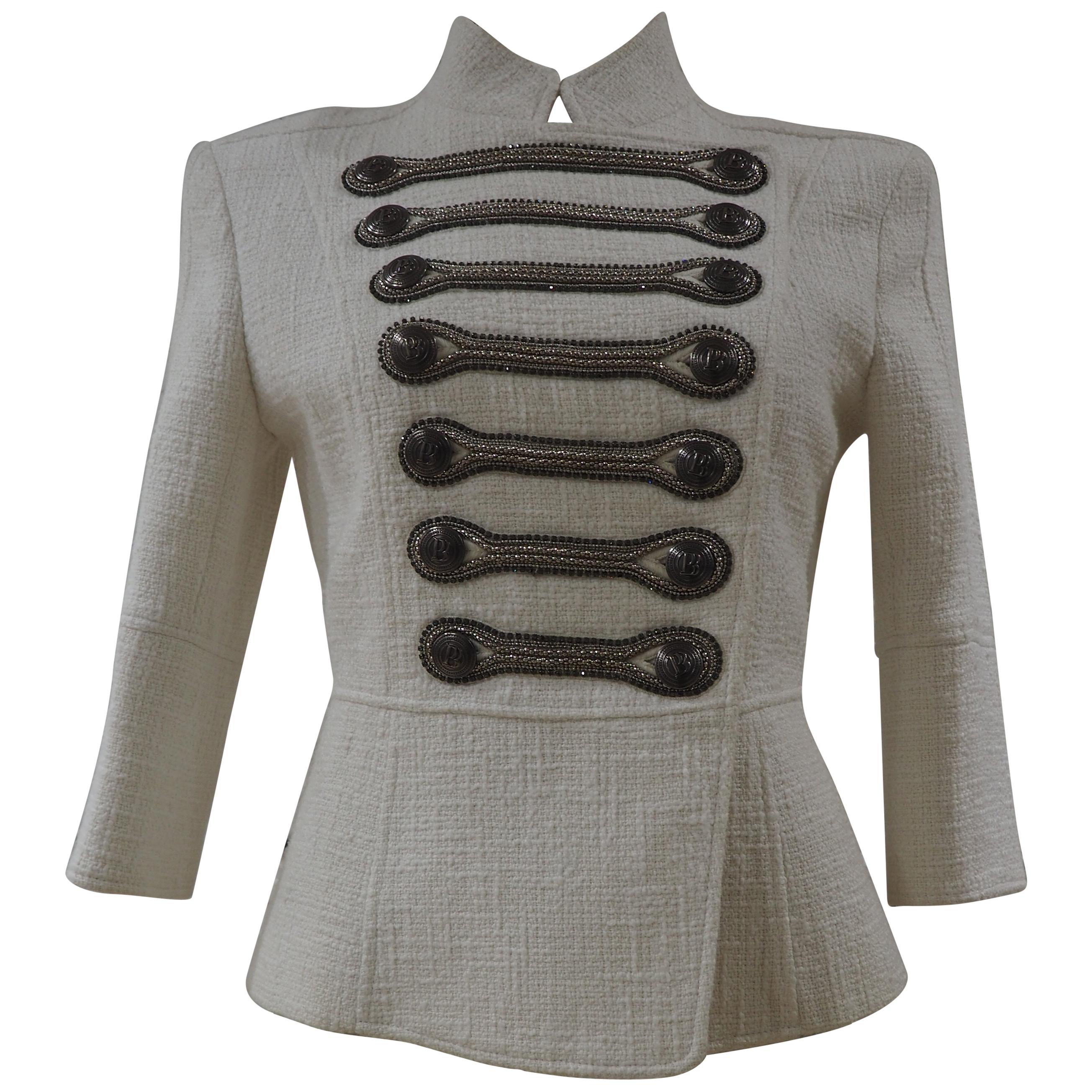 balmain white jacket