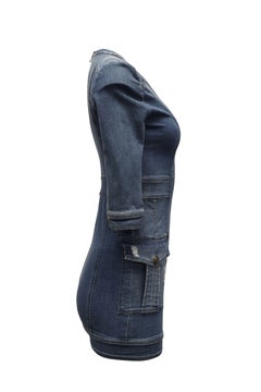 Pierre Balmain Mini Dress in Blue Denim