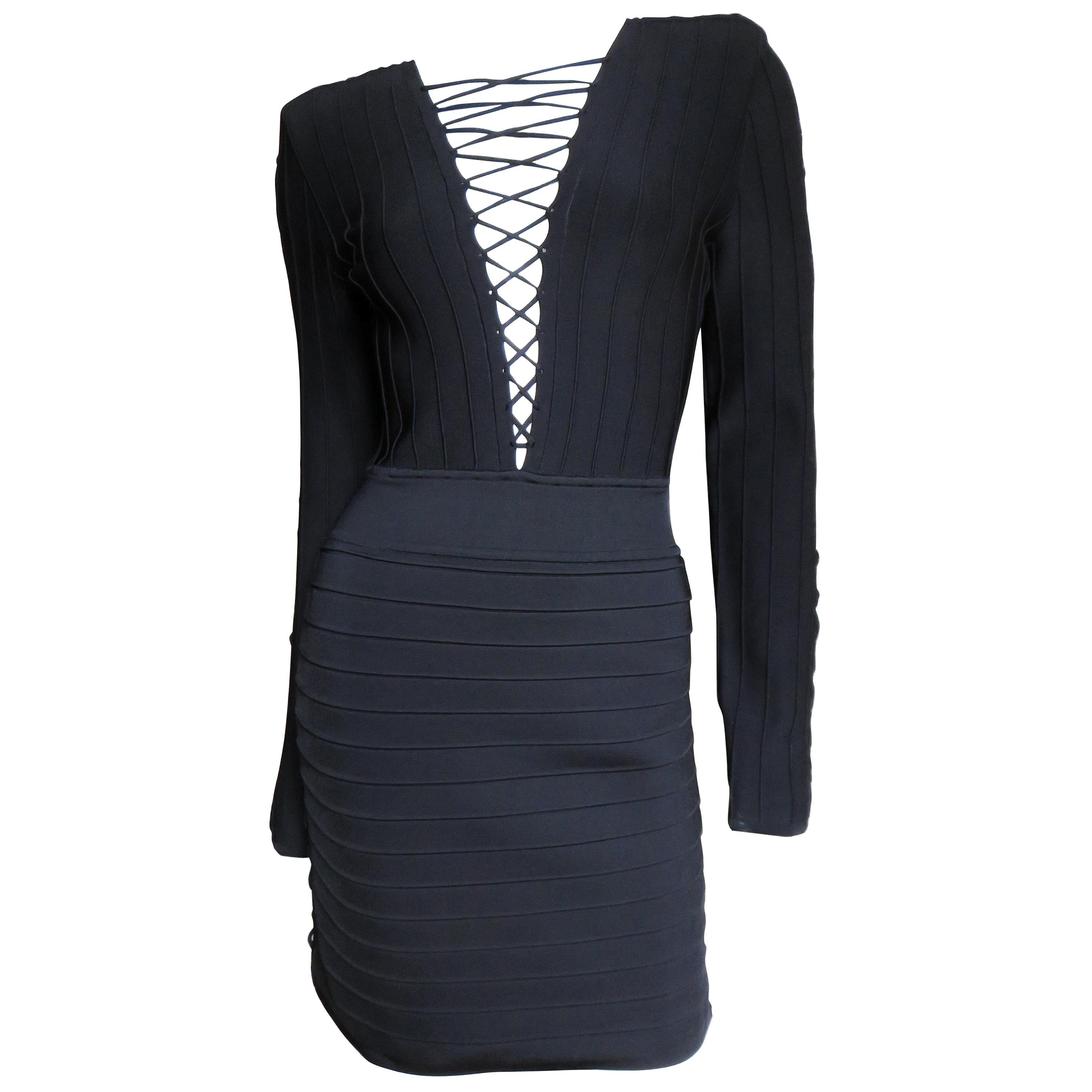 Pierre Balmain New Lace Up Bandage Dress For Sale at 1stDibs balmain