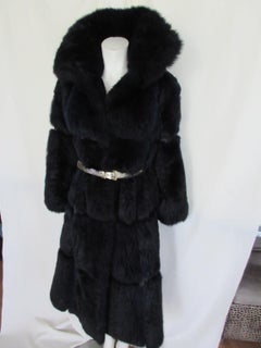 Pierre Balmain Paris Dark Blue Fur Coat