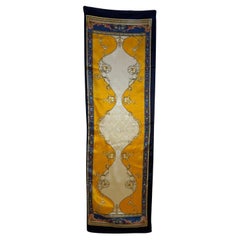 Pierre Balmain Paris Francois 1er Neckerchief Scarf Gold and Blue