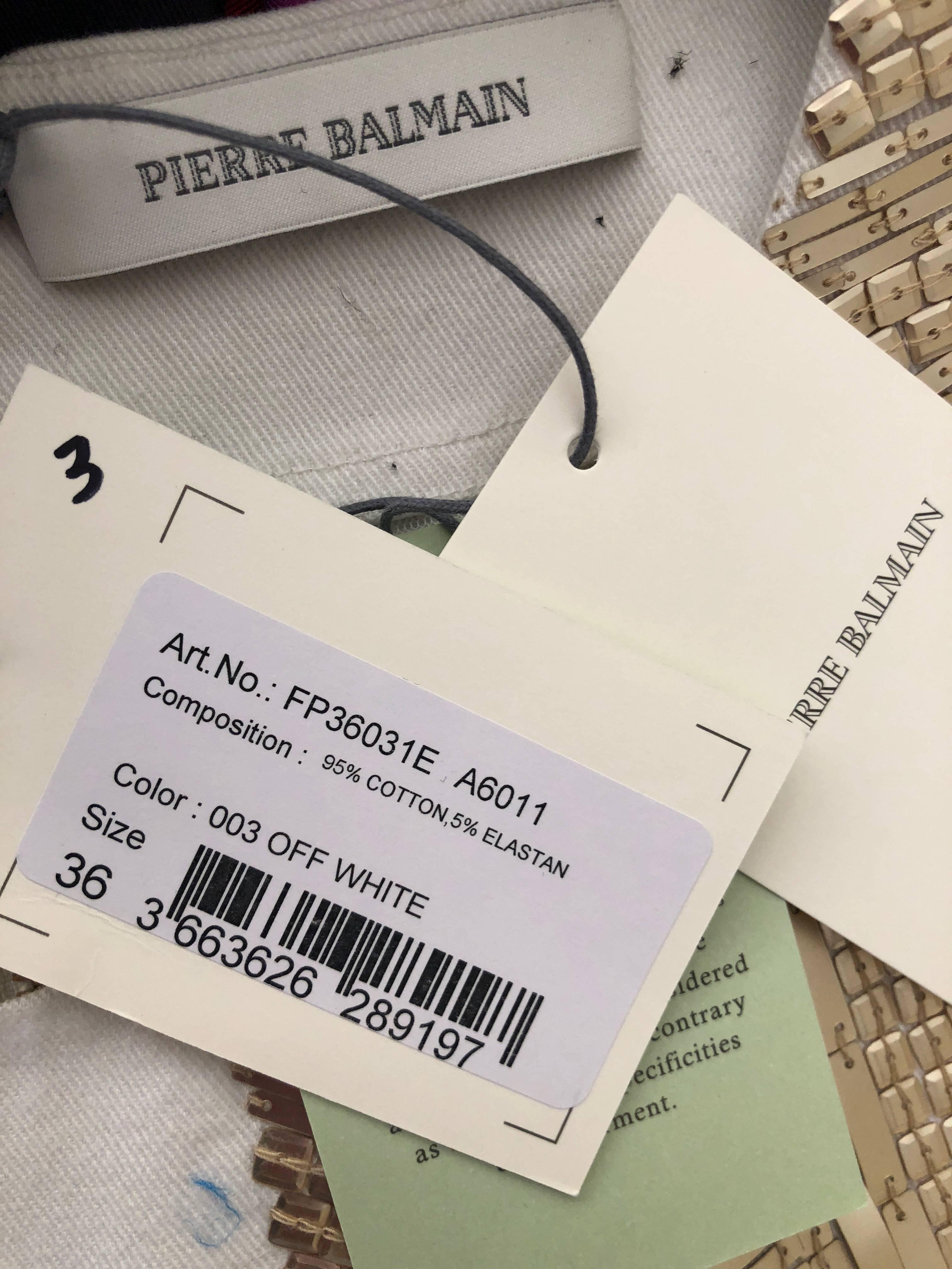 Pierre Balmain Ivory Sequin Corset Lace Embellished Mini Dress   For Sale 3