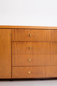 Pierre Balmain Sideboard in Brass and Wood, 1980