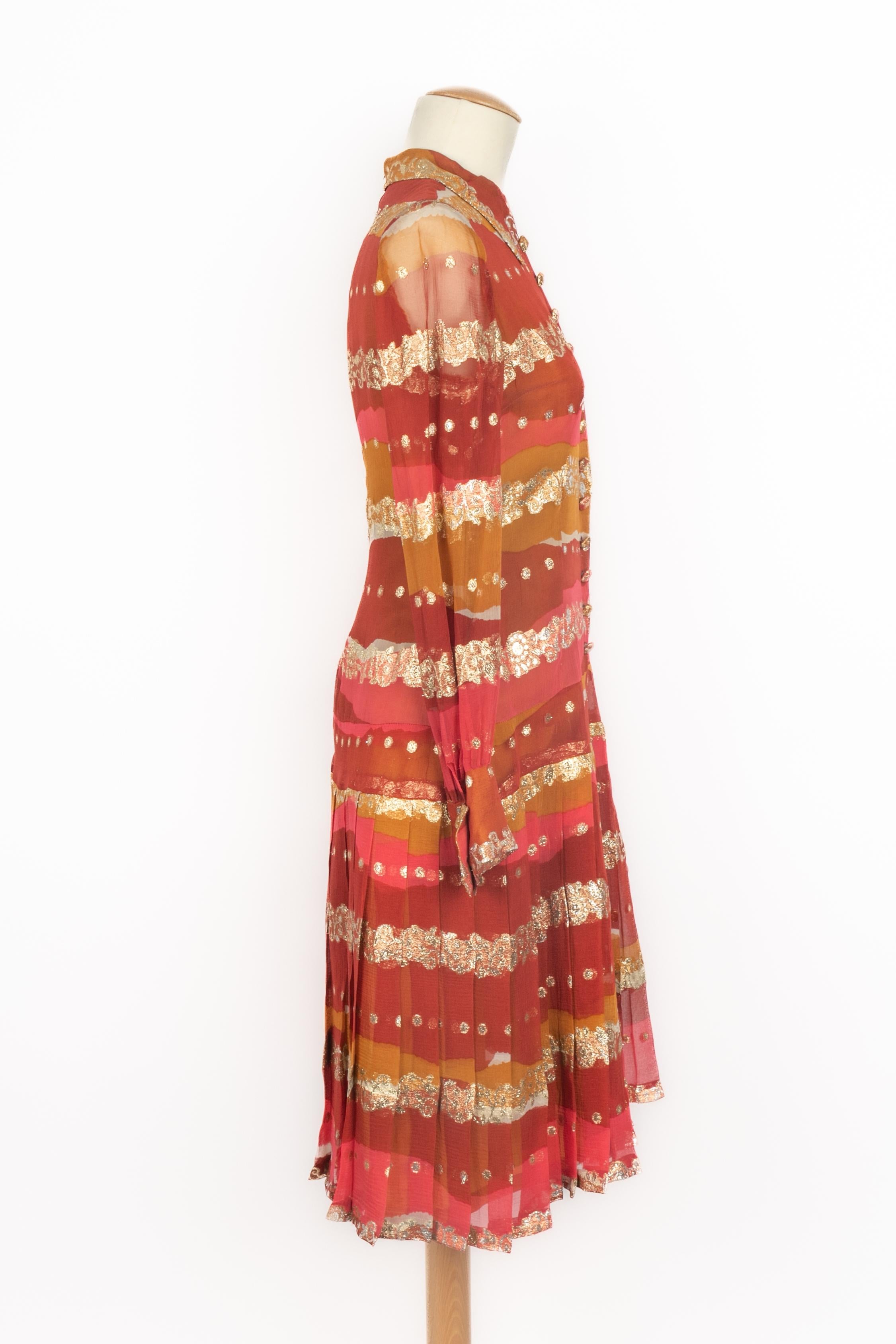 Robe en soie Pierre Balmain en vente 1