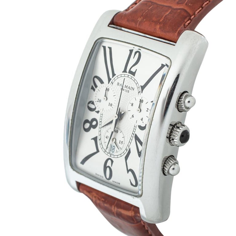 Pierre Balmain Acier inoxydable argenté and Cuir 5841 Montre