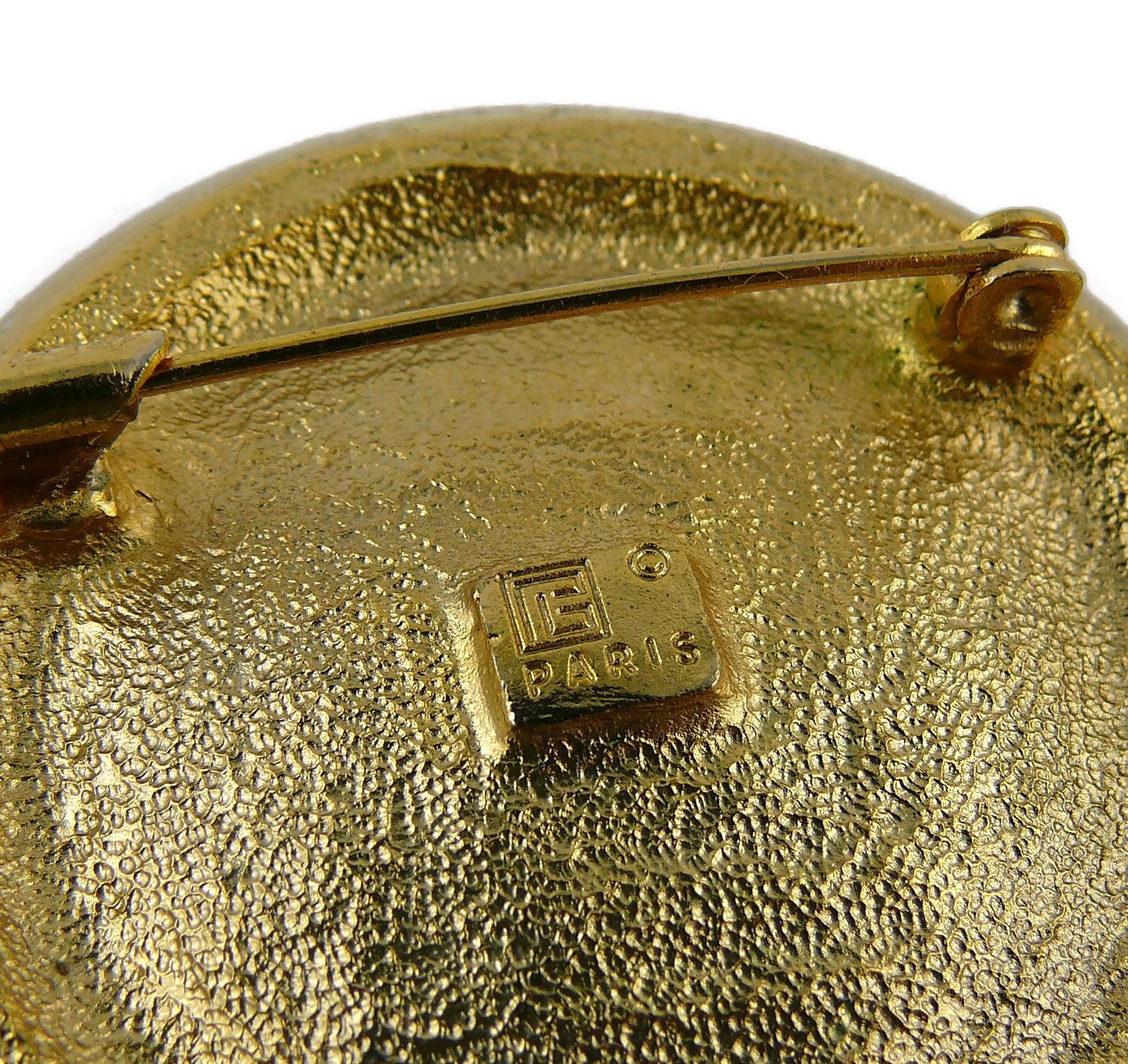 Women's Pierre Balmain Vintage Jewelled Crest Brooch For Sale