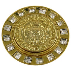 Pierre Balmain Vintage Wappenbrosche mit Juwelen