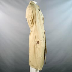 PIERRE BALMAIN Vintage Taglia XL Cotone Beige Doppiopetto Trench