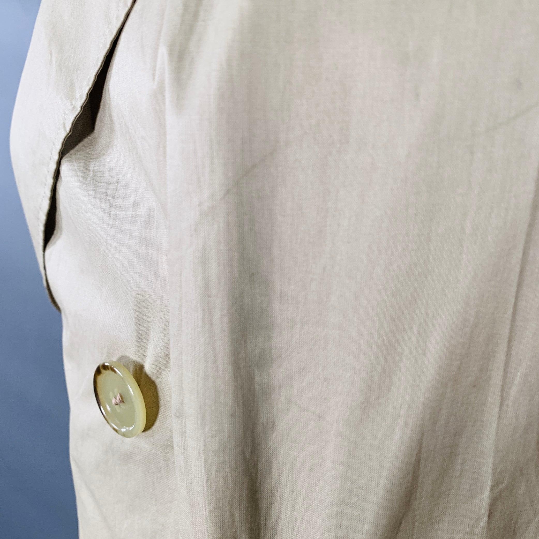 PIERRE BALMAIN Vintage Taglia XL Cotone Beige Doppiopetto Trench in vendita 1
