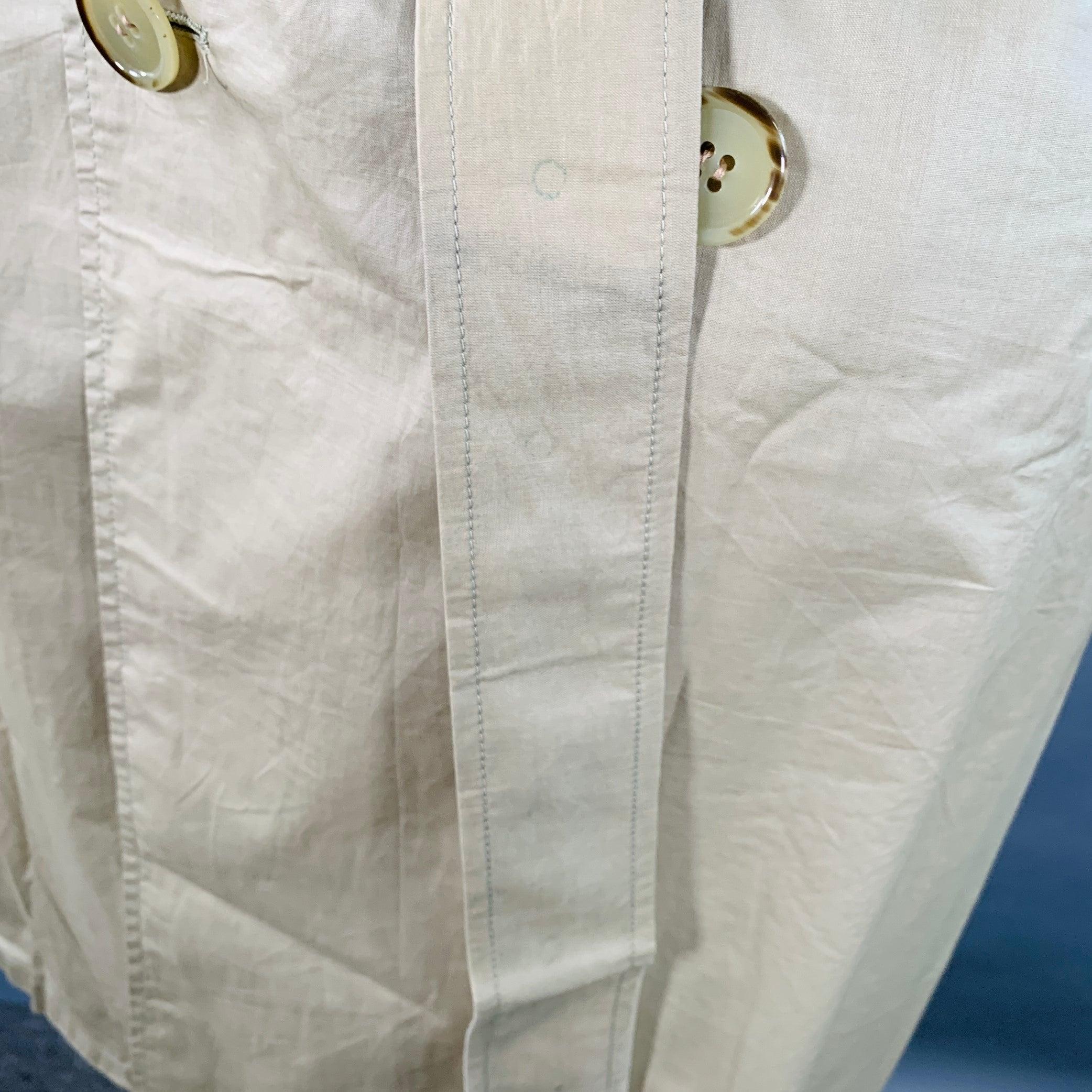 PIERRE BALMAIN Vintage Taglia XL Cotone Beige Doppiopetto Trench in vendita 3