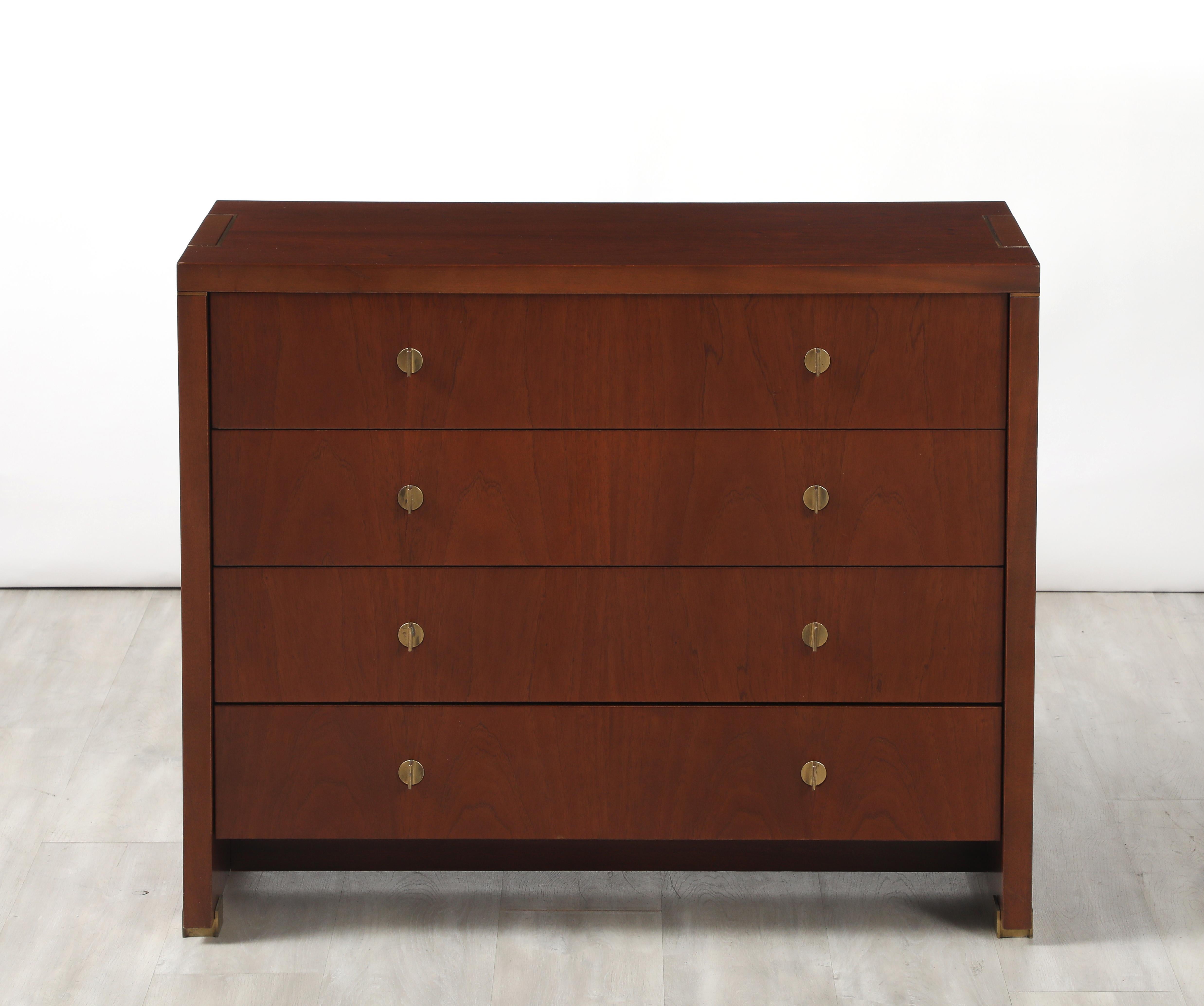 Moderno Pierre Balmain Paris, noce e ottone, Parigi, Francia, circa 1980 in vendita