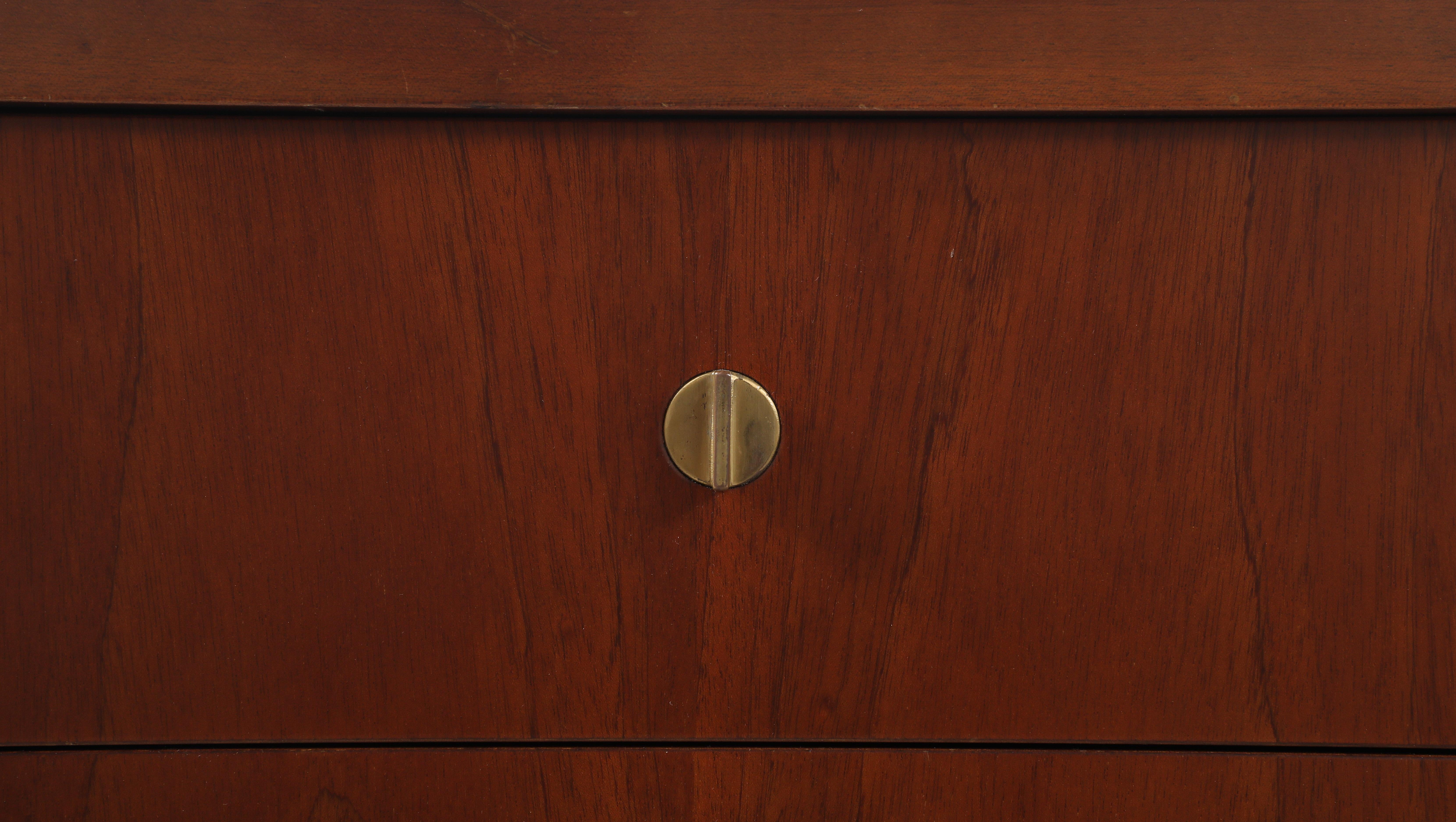 Fine XX secolo Pierre Balmain Paris, noce e ottone, Parigi, Francia, circa 1980 in vendita