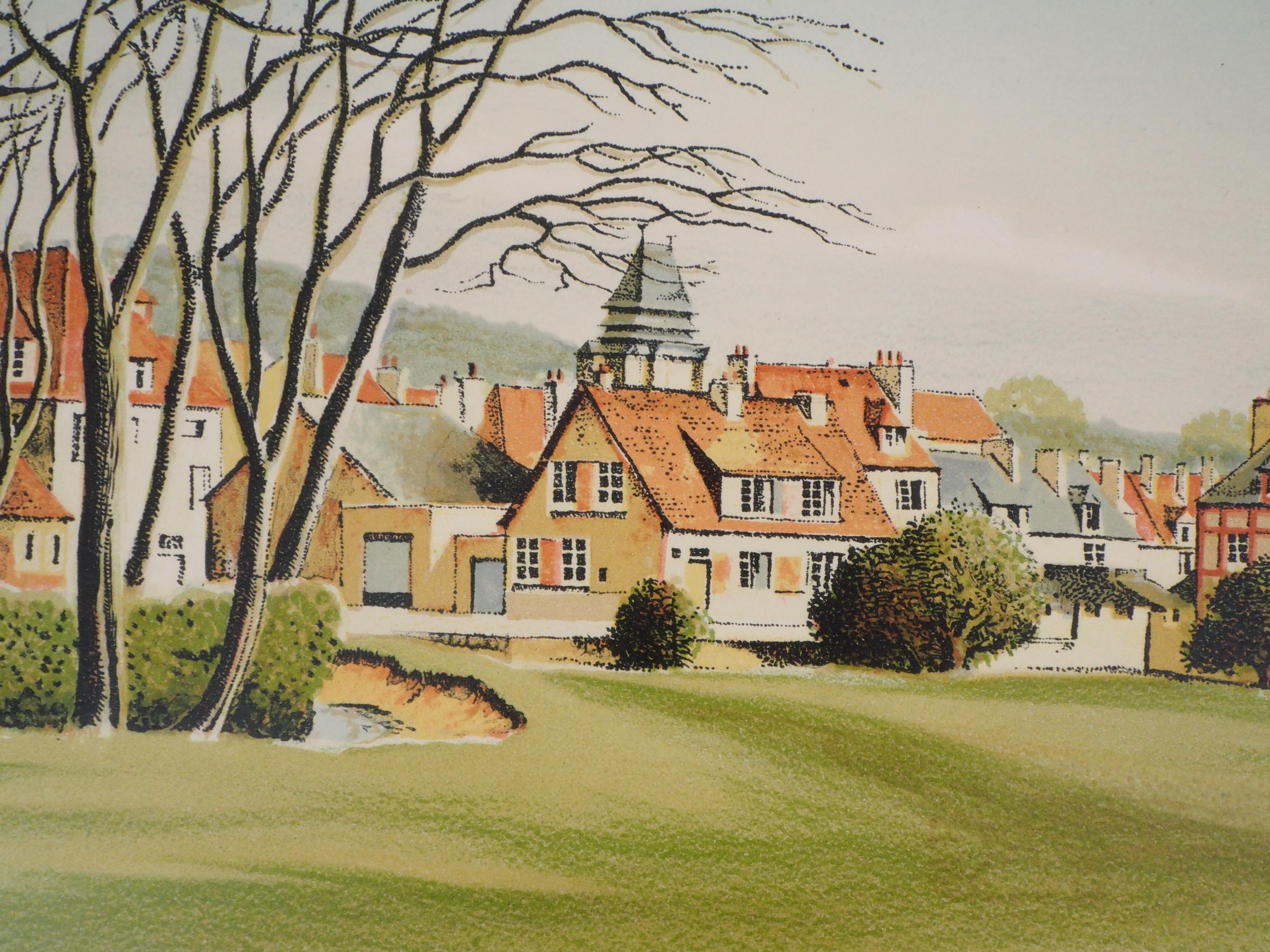 Pierre BAZIRE
Landscape in Normandy

Original lithograph
Handsigned in pencil
Numbered on 50 copies
On vellum 56 x 76 cm (c. 22.04 x 29.9 in)

Very good condition, small defects in the margins