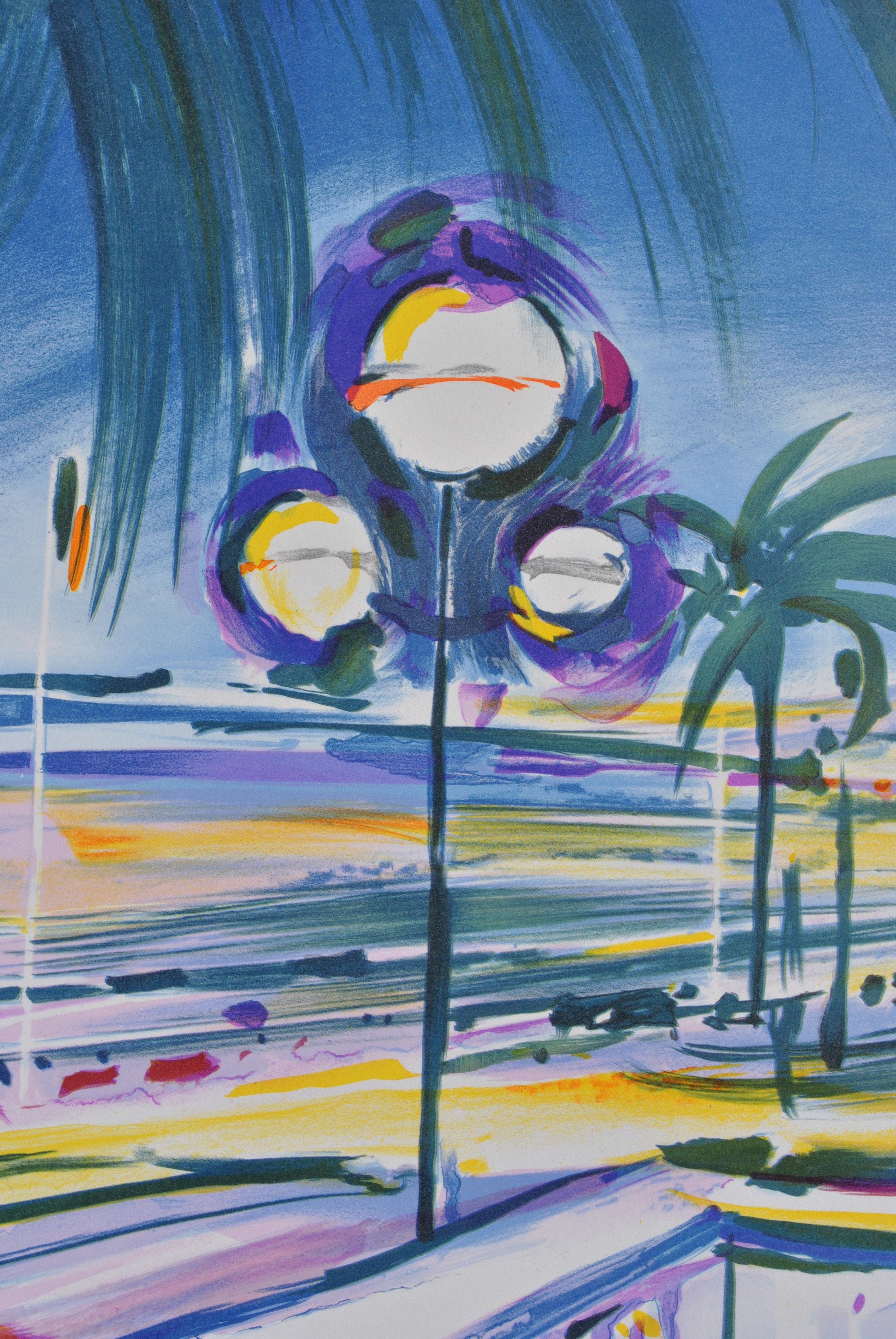 RIVIERA : Negresco palace - Original Lithograph, HANDSIGNED & Ltd /250 For Sale 1