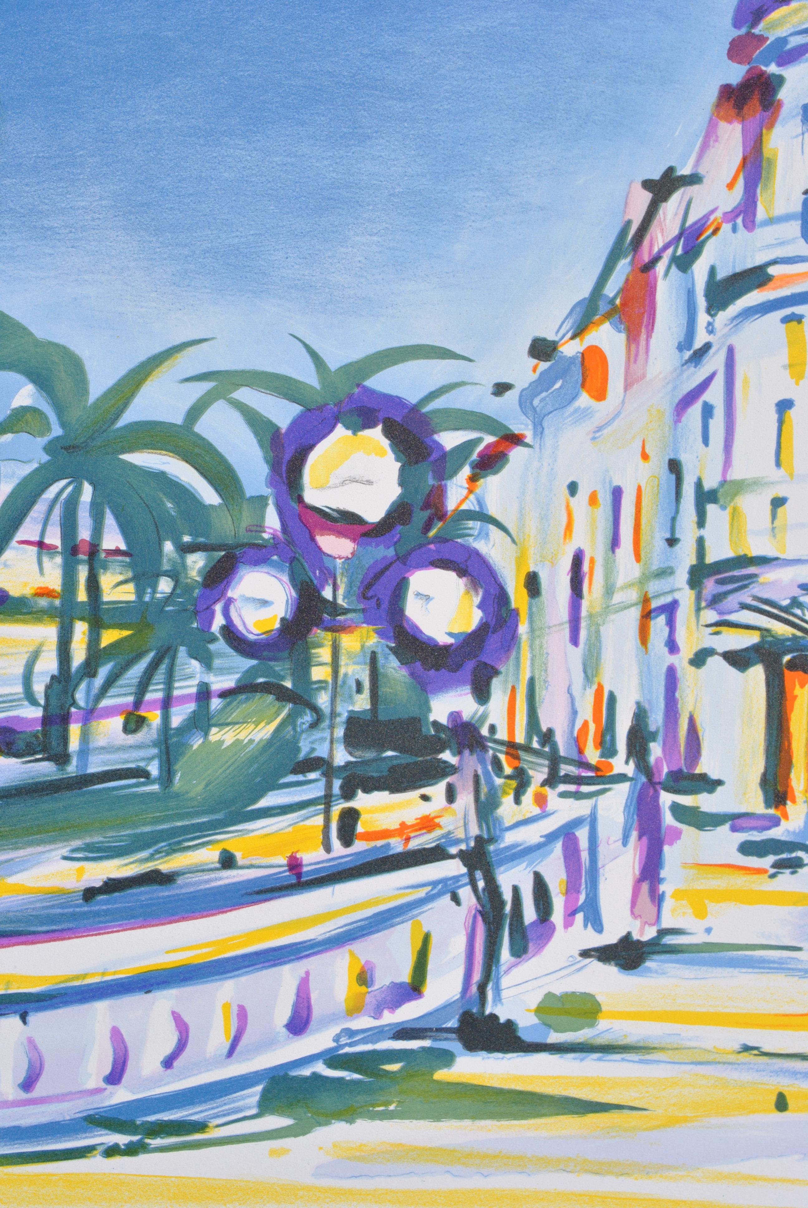 RIVIERA : Negresco palace - Original Lithograph, HANDSIGNED & Ltd /250 For Sale 2