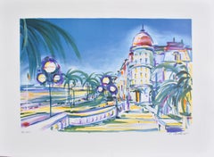 RIVIERA : Negresco palace - Original Lithograph, HANDSIGNED & Ltd /250
