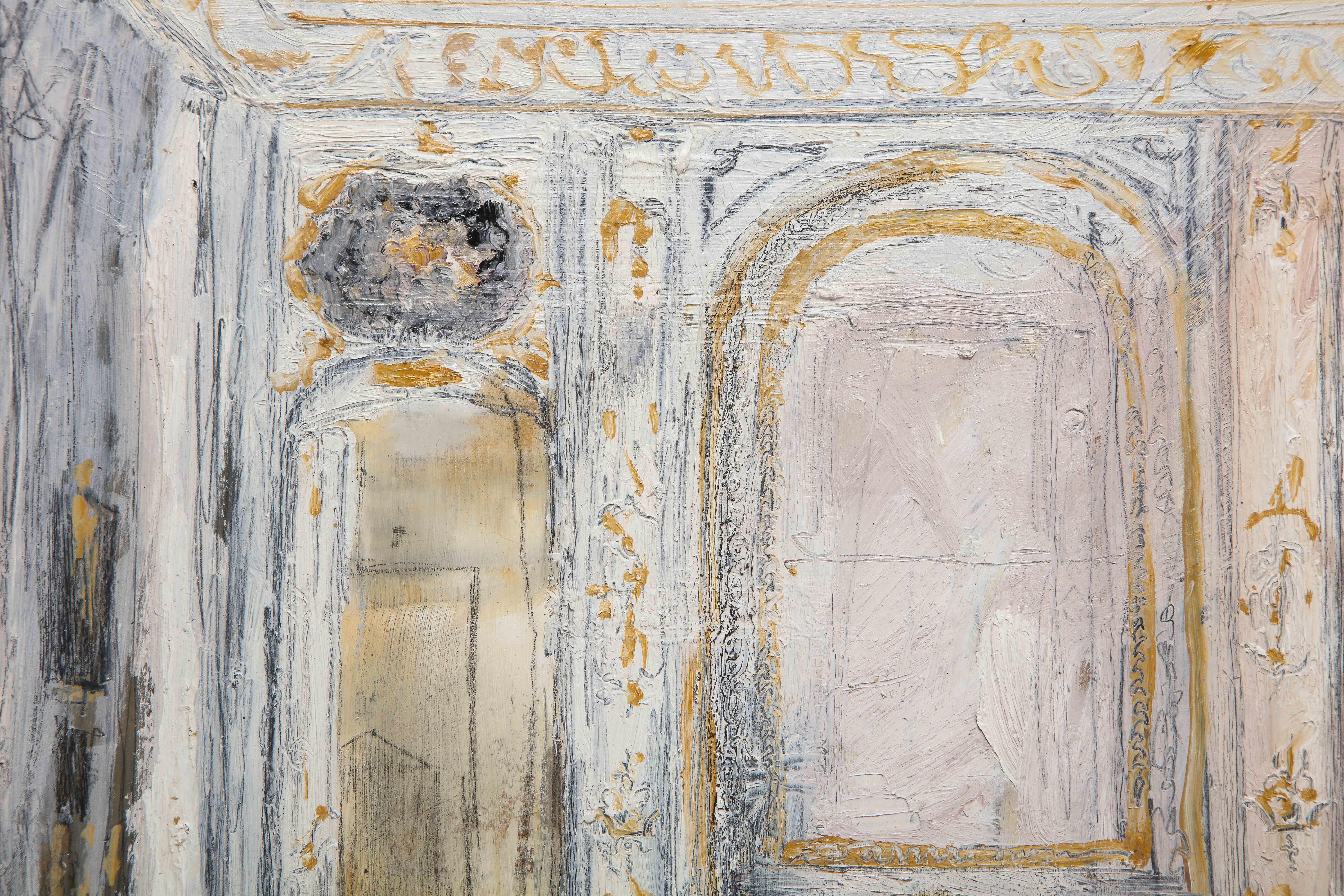Großer Salon von Karl Lagerfeld, 51 Rue de l'Université, Paris – Painting von Pierre Bergian
