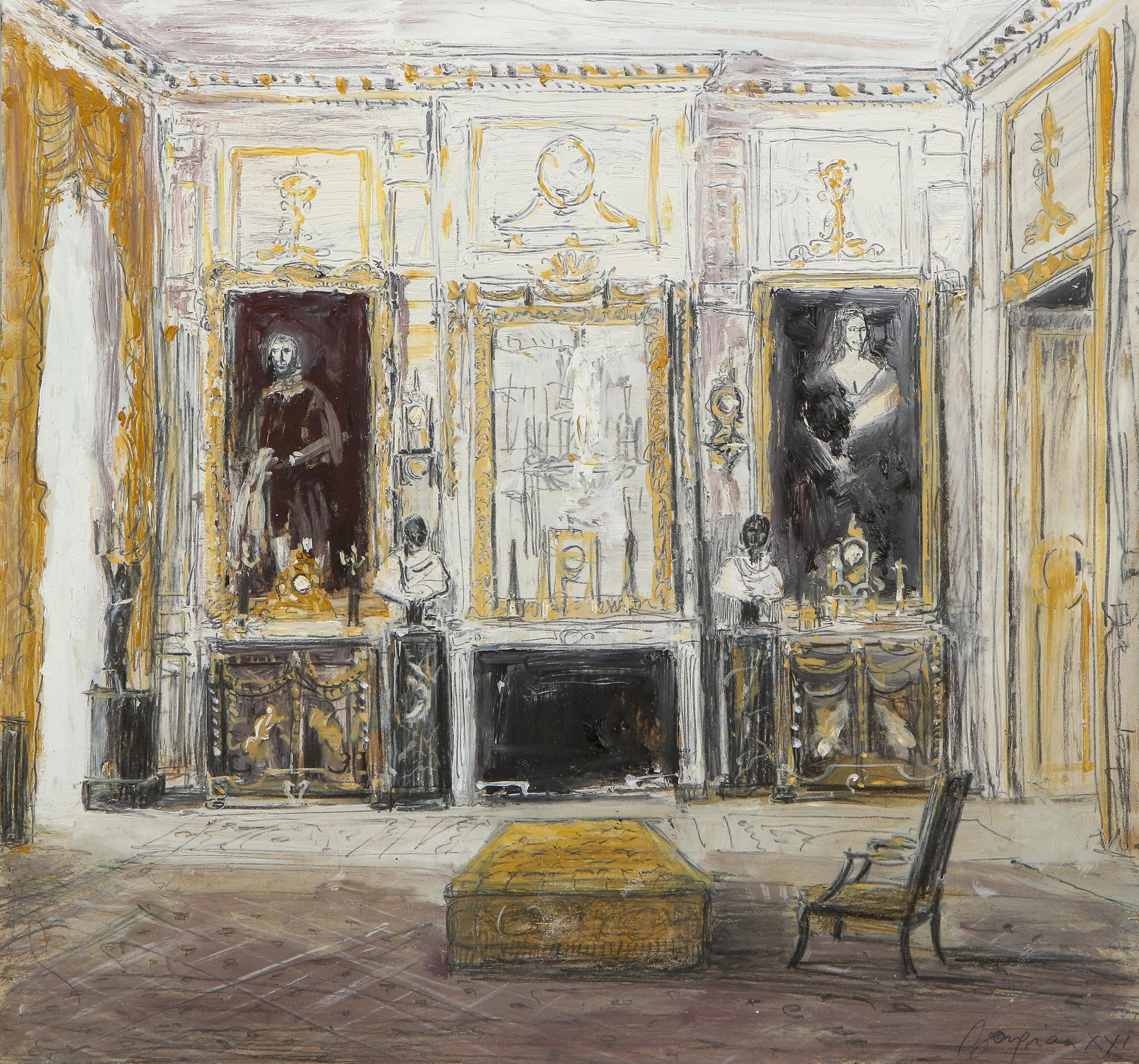 Pierre Bergian Interior Painting - Salon of Robert Zellinger de Balkany, Hôtel de Feuquières, 62 Rue de Varenne