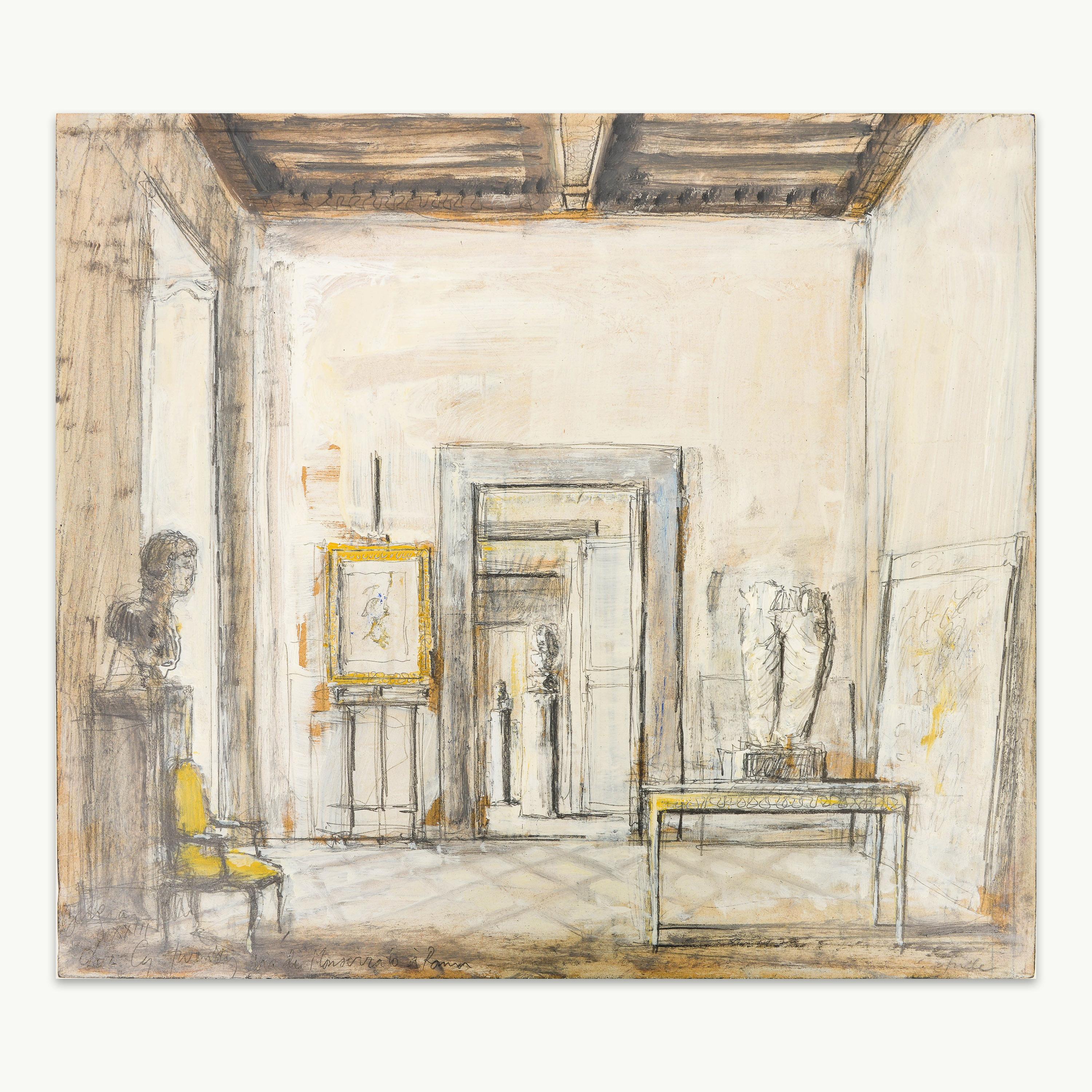 Pierre Bergian Interior Painting - Studio of Cy Twombly I, Rome, Italy