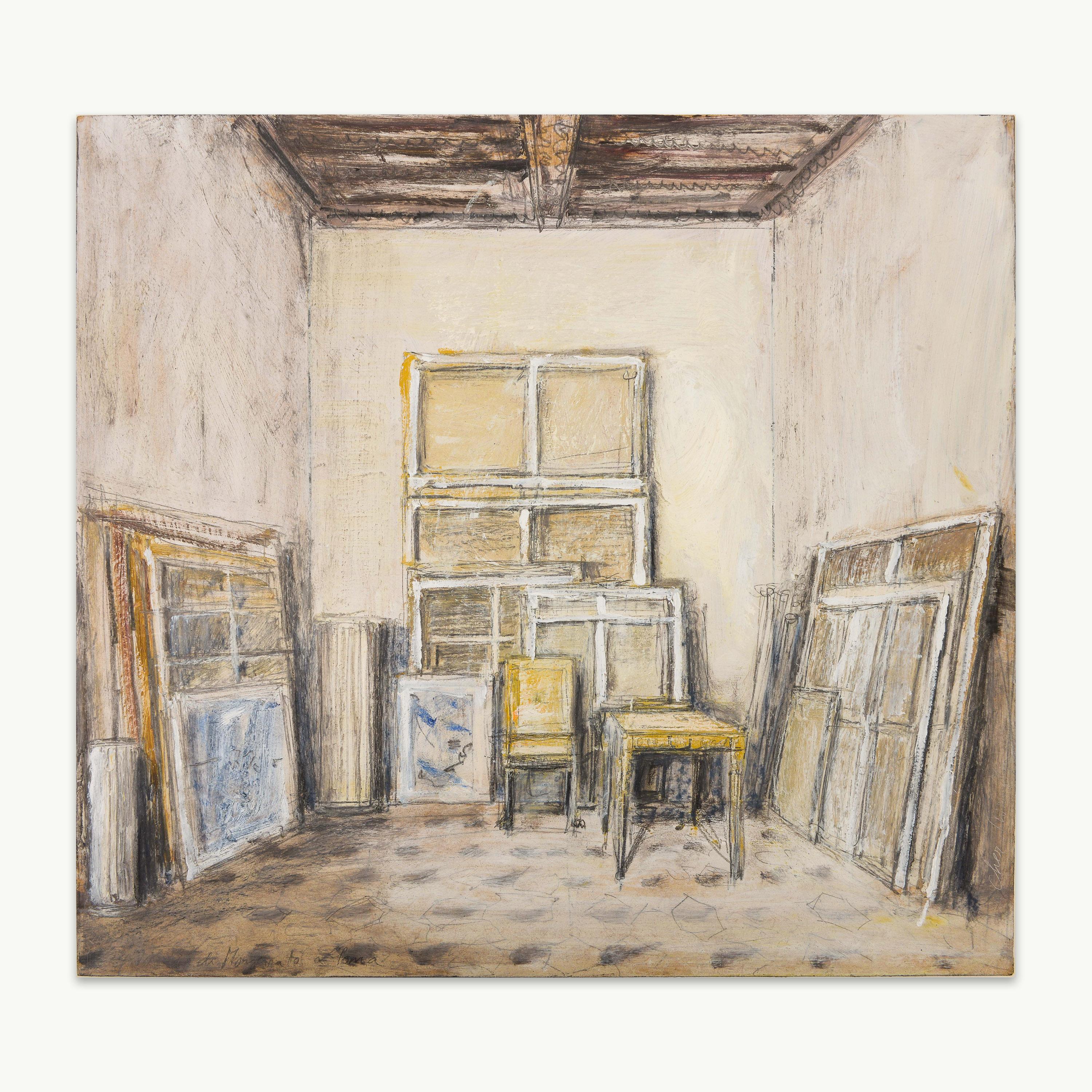 Pierre Bergian Interior Painting - Studio of Cy Twombly II, Rome, Italy