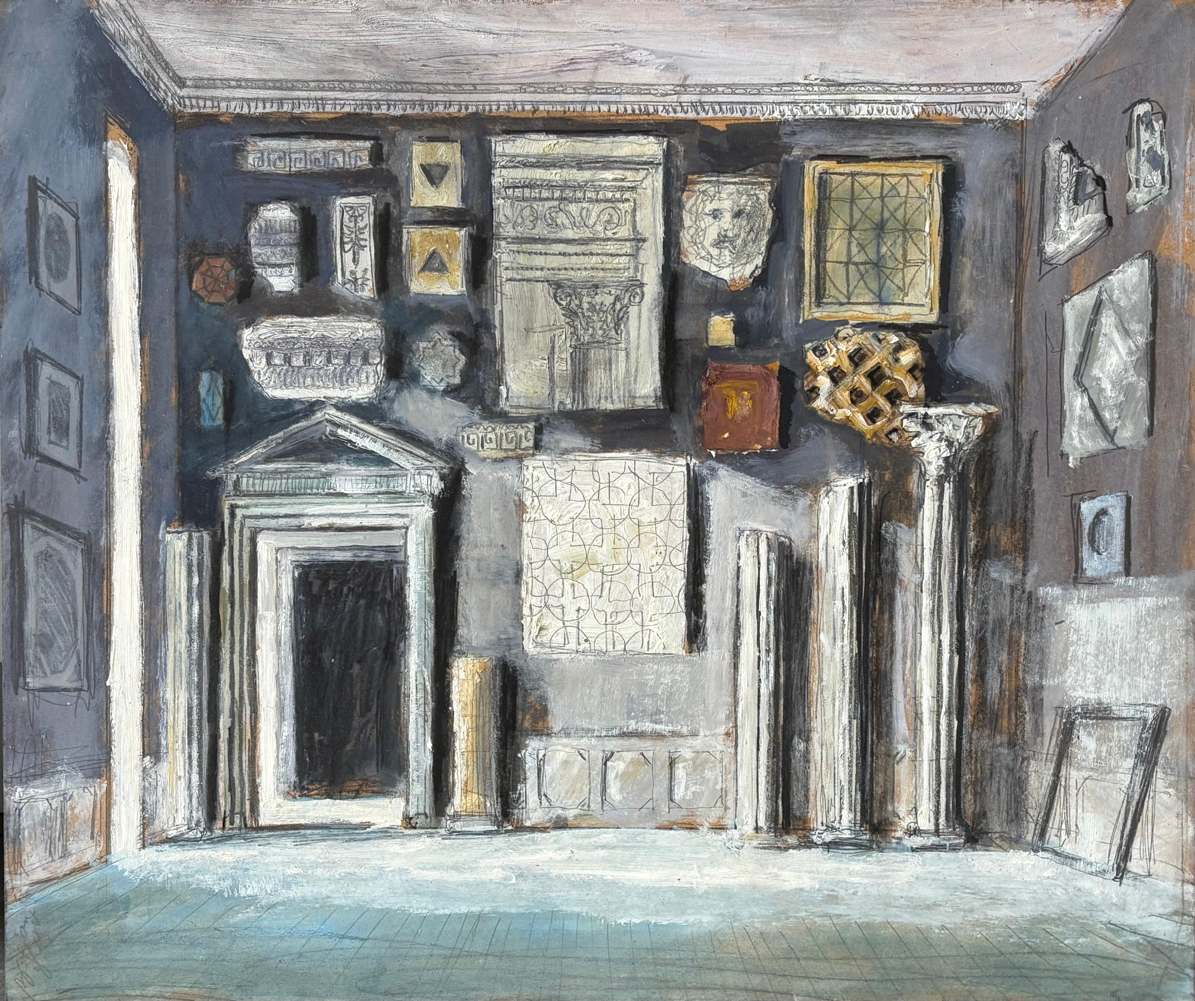 Pierre Bergian Interior Painting - Three Columns