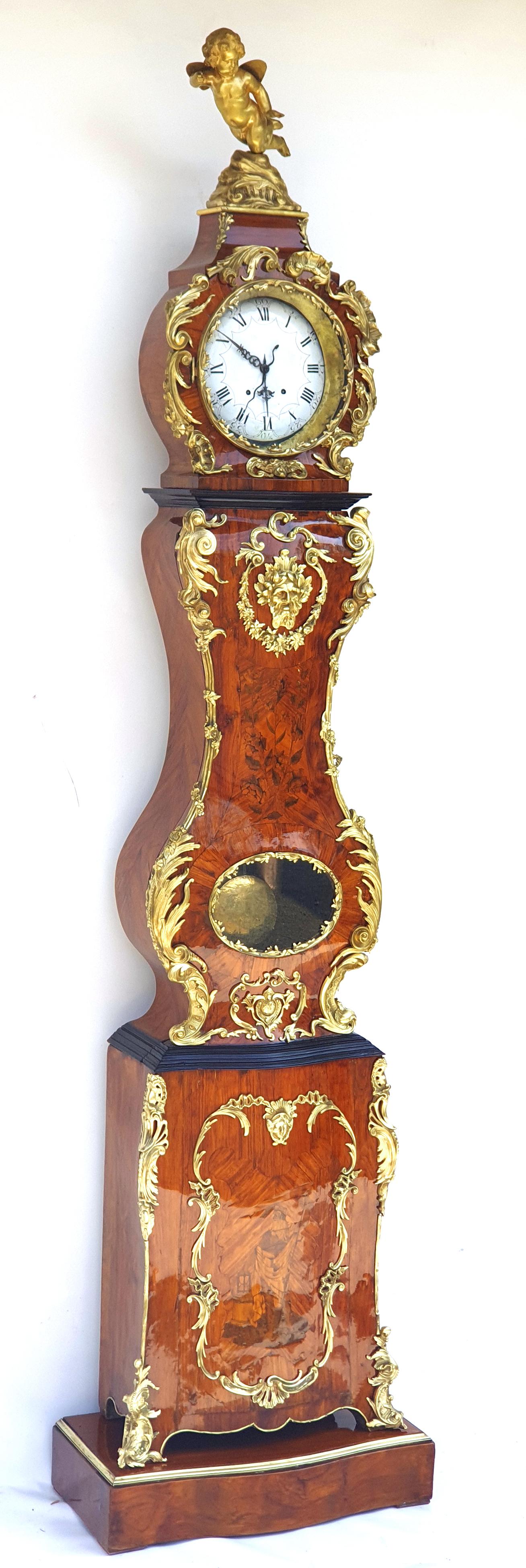 French Pierre Bernard, Louis XV Longcase Clock / Régulateur, 1750s