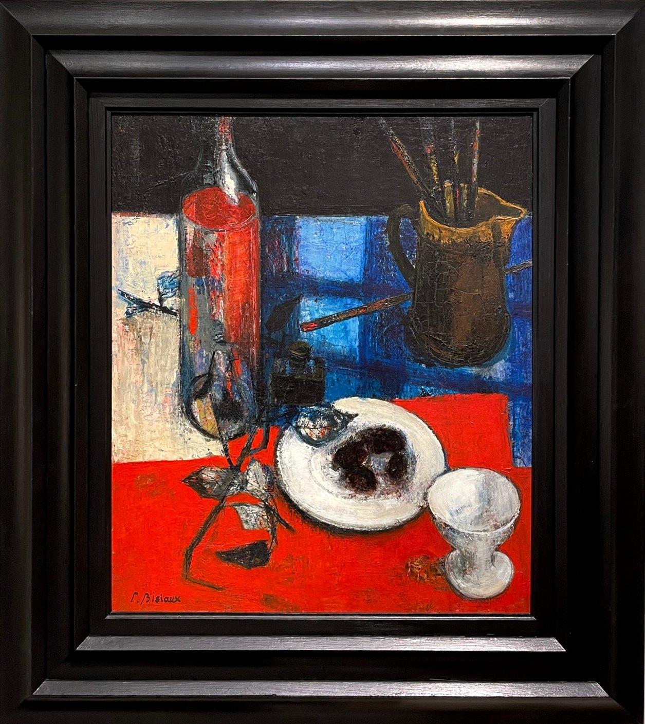 Un bodegón modernista titulado Nature Morte, del artista Pierre Bisiaux en venta 1