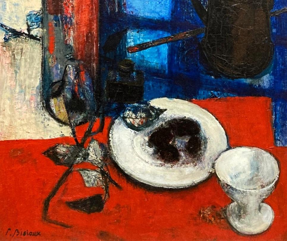 Un bodegón modernista titulado Nature Morte, del artista Pierre Bisiaux en venta 2