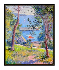 Pierre Bittar Authentic Painting Oil On Canvas Original Signed Seascape Artwork