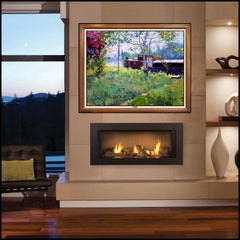 Pierre Bittar Large Original Painting On Canvas Signed Boat Landscape Artwork