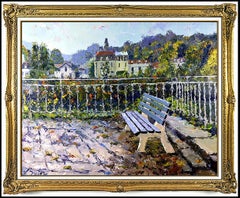 Pierre Bittar Original Oil Painting On Canvas Signed Large French Landscape Art
