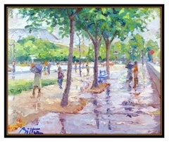 Pierre Bittar Original Painting Oil On Canvas Signed Framed Landscape Artwork