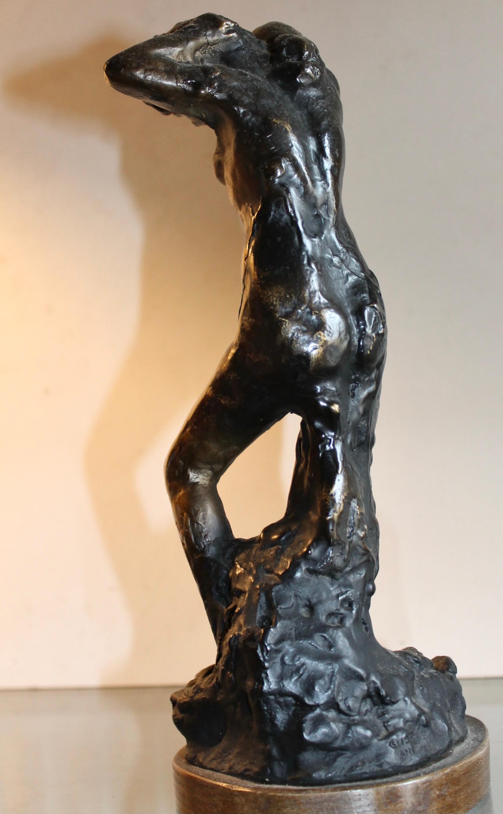Patinato Pierre Bonnard 'Femme Nue Debout Bras Leves Derriere La Tete...' Alva Repro in vendita