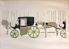 Pierre Bonnard Litografía de "La Promenade des Nourrices, Frise de Fiacres" 18