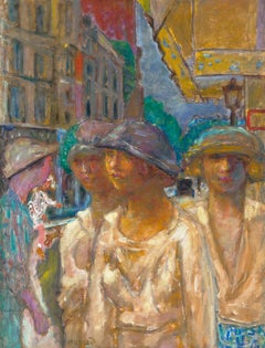Vintage Jeunes femmes dans la rue by Pierre Bonnard