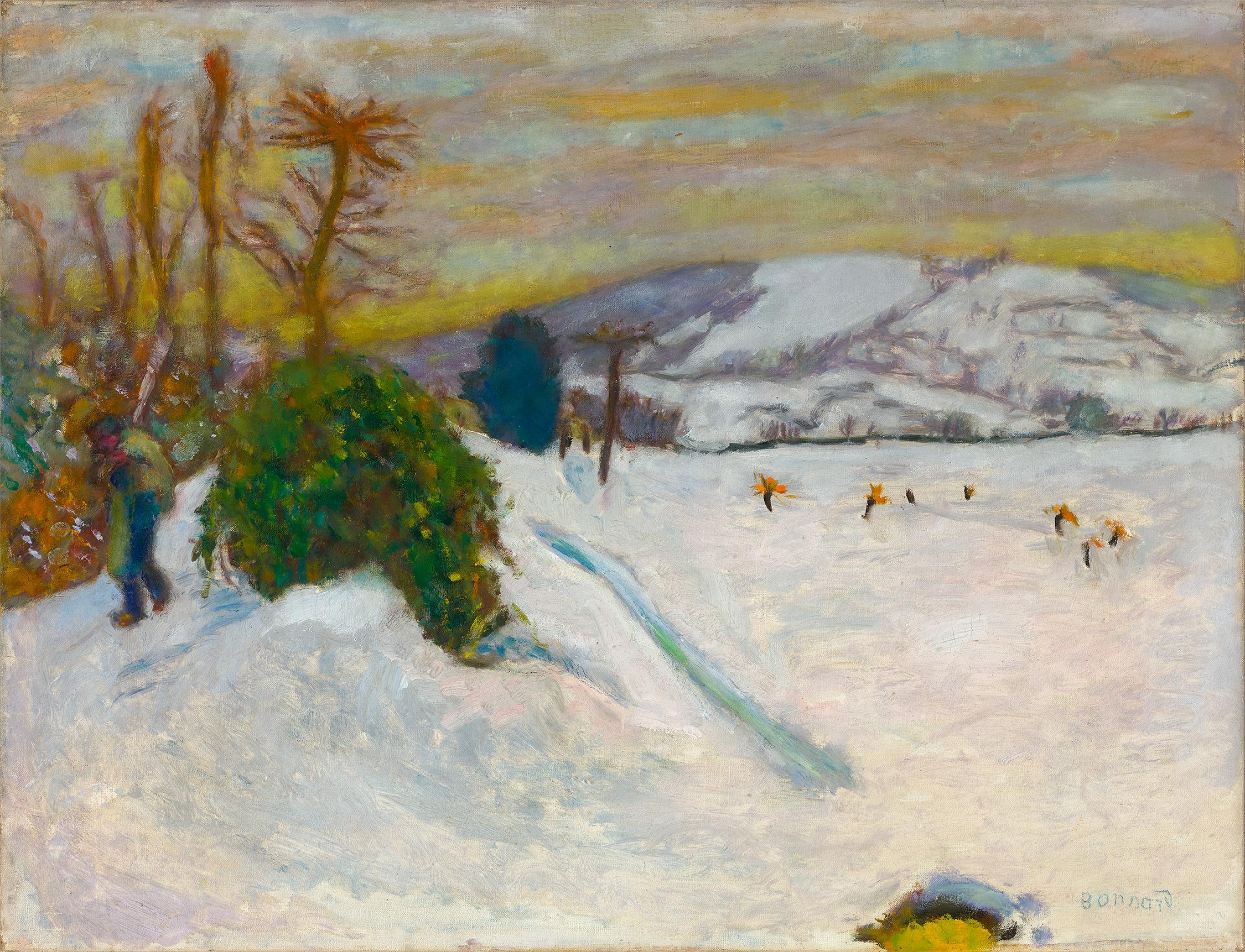 Pierre Bonnard
1867-1947  French

La neige au Grand-Lemps
(The Snow at Grand-Lemps)

Signed "Bonnard" (lower right)
Oil on canvas

Pierre Bonnard is widely celebrated as one of the greatest colorists in art history, central to the evolution of