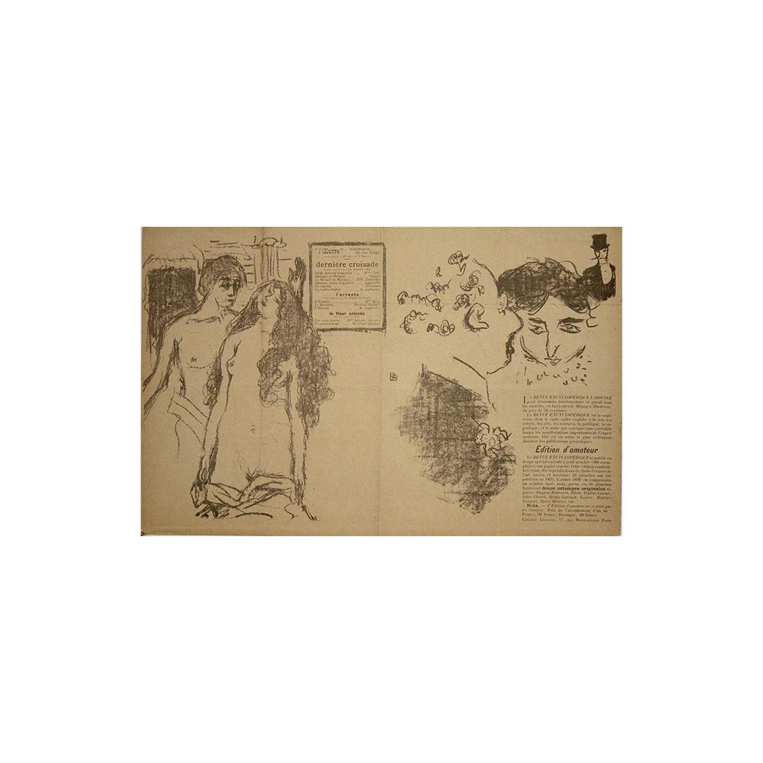 1896 Theaterprogramm von Pierre Bonnard für das Théâtre de l'Œuvre im Angebot 1