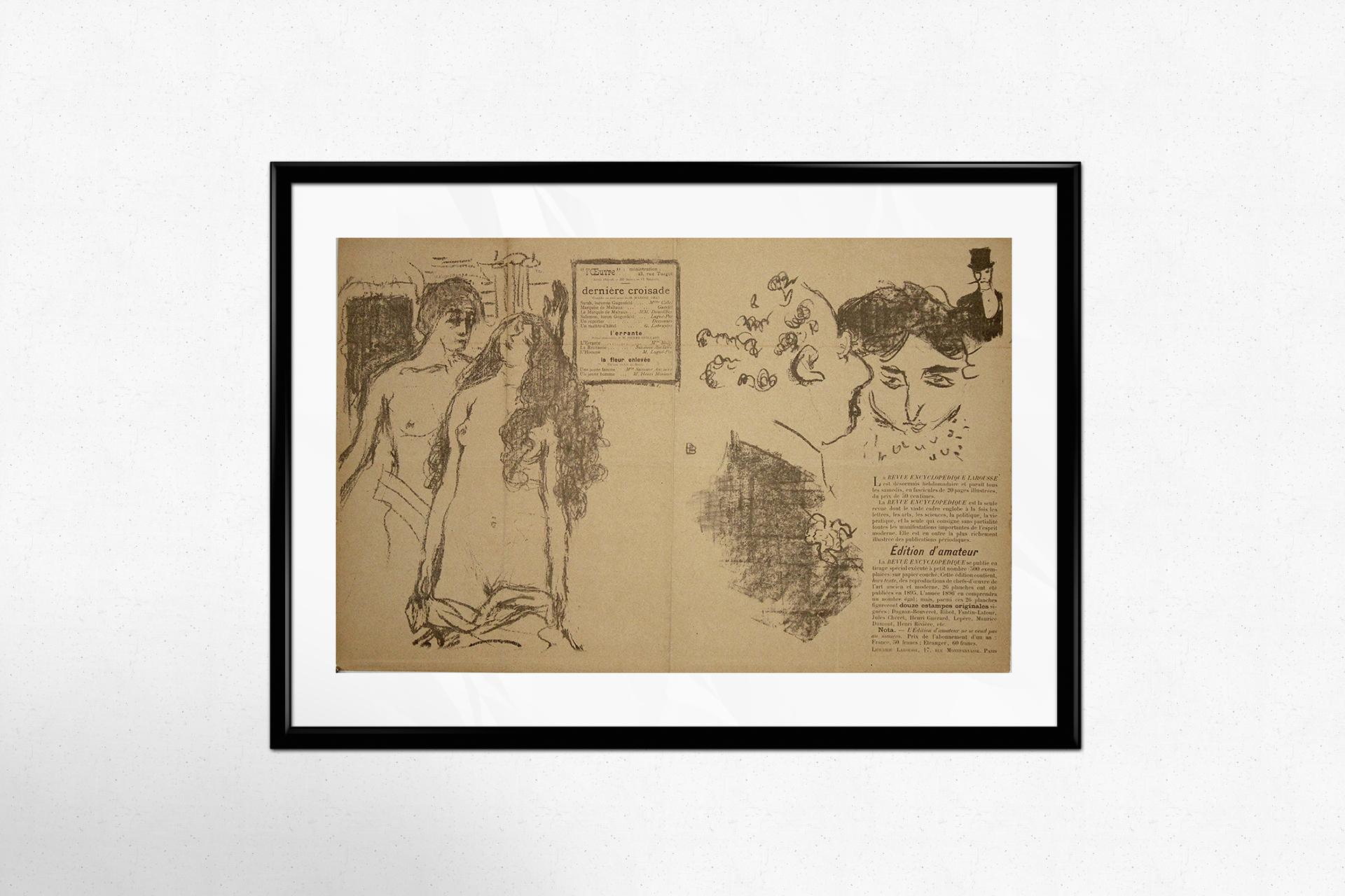 1896 Theaterprogramm von Pierre Bonnard für das Théâtre de l'Œuvre im Angebot 2