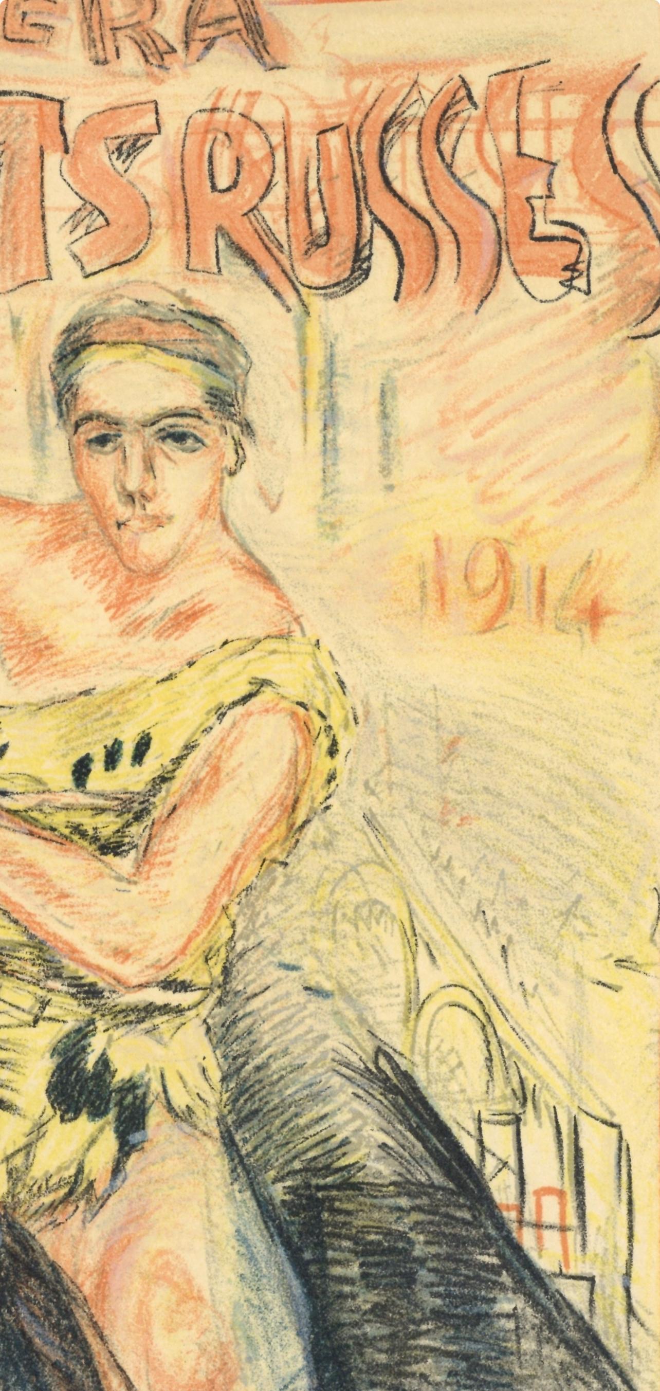 Bonnard, Affiche pour les Ballets Russes, lithographie de Bonnard (après) - Post-impressionnisme Print par Pierre Bonnard