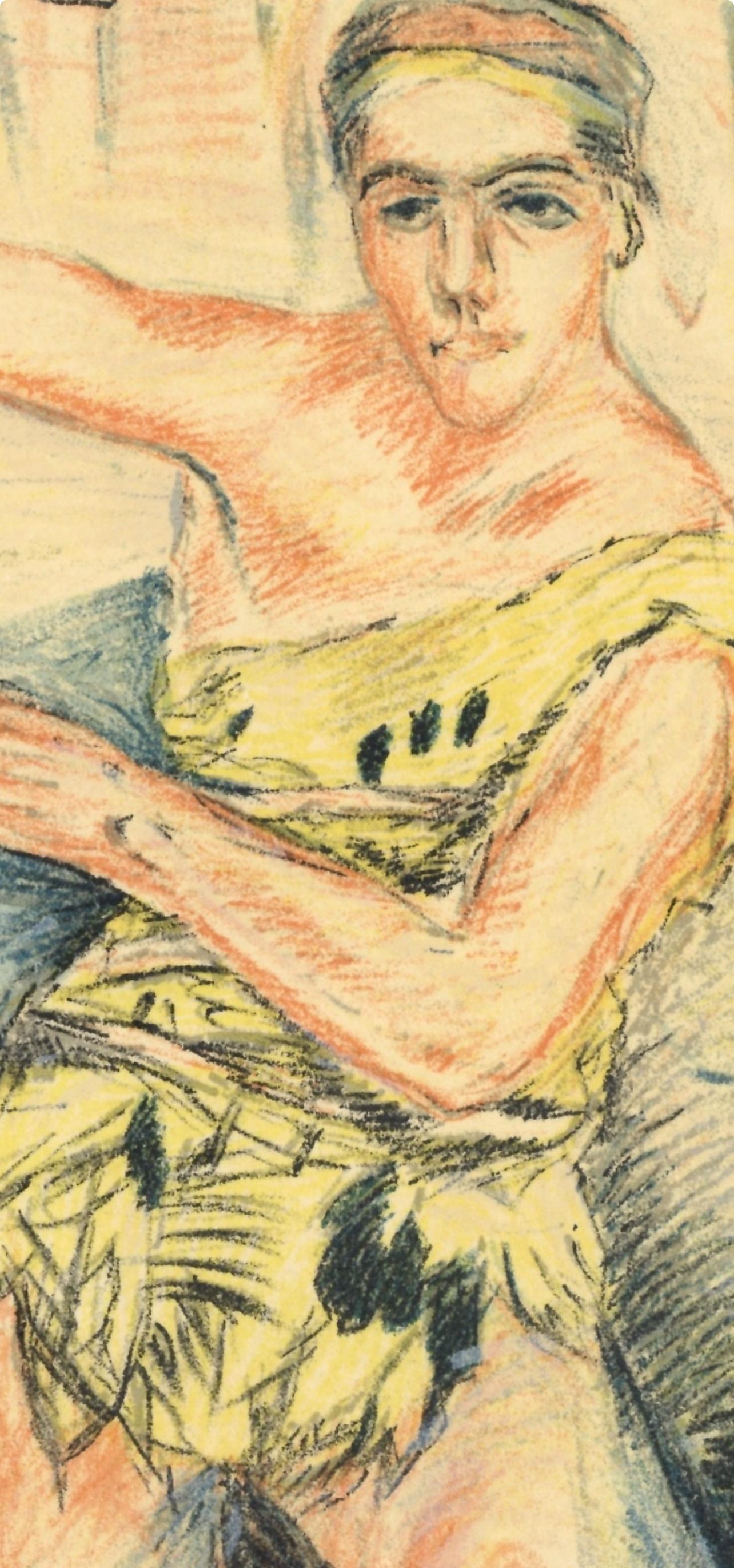 Bonnard, Affiche pour les Ballets Russes, lithographie de Bonnard (après) - Beige Landscape Print par Pierre Bonnard