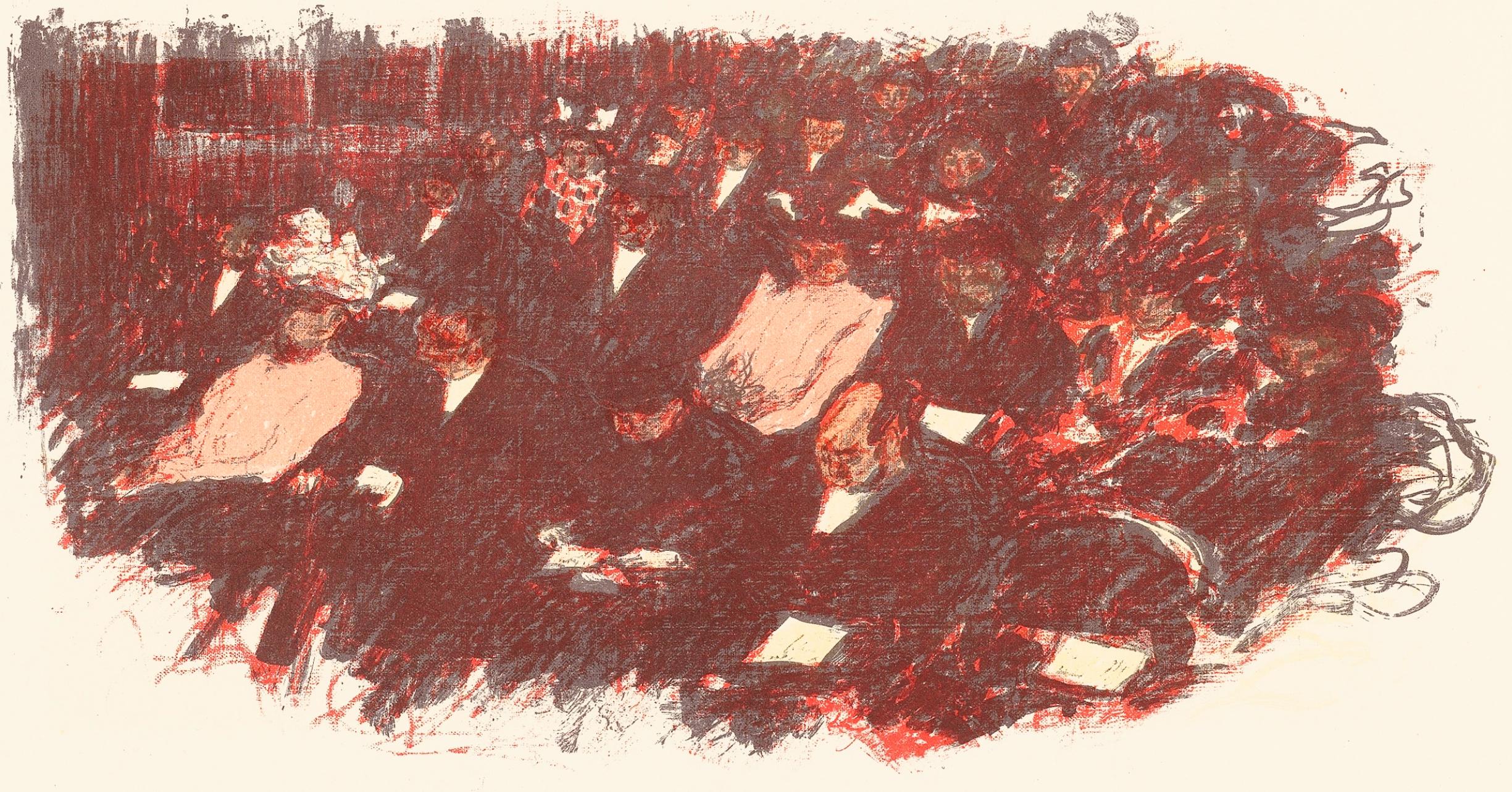 Landscape Print Pierre Bonnard - Bonnard, Au Théatre, Bonnard Lithographe (d'après)