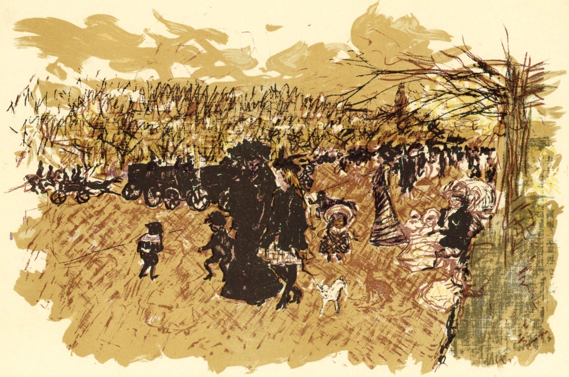 Pierre Bonnard Figurative Print - Bonnard, Avenue du Bois, Bonnard Lithographe (after)