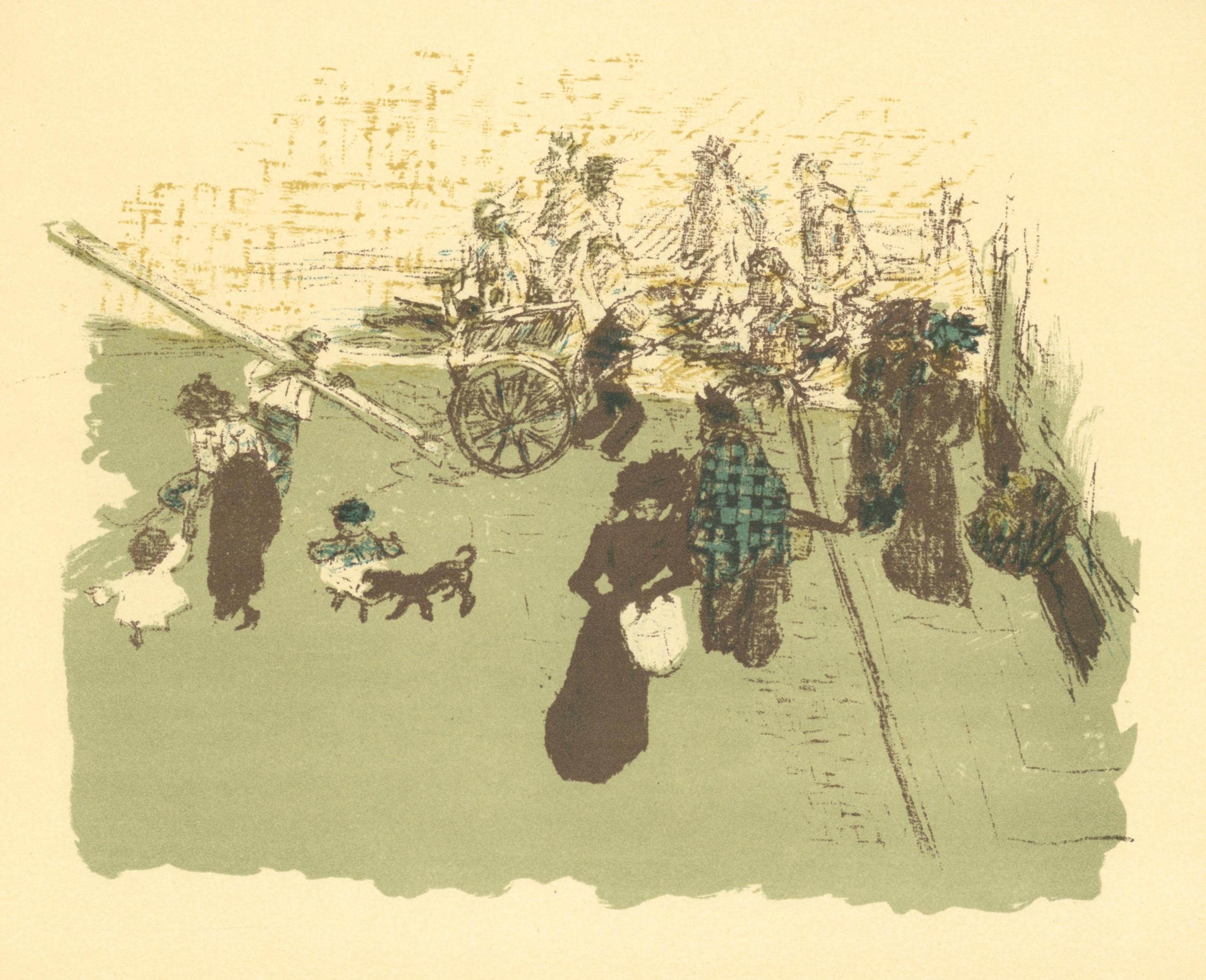 Medium: Lithograph on grand vélin Renage filigrané paper.
Year: 1952
Paper Size: 9.5 x 12.5 inches; image size: 7.87 x 9.84 inches
Inscription: Unsigned and unnumbered, as issued
Notes: From the album, Bonnard Lithographe, 1952. Published by