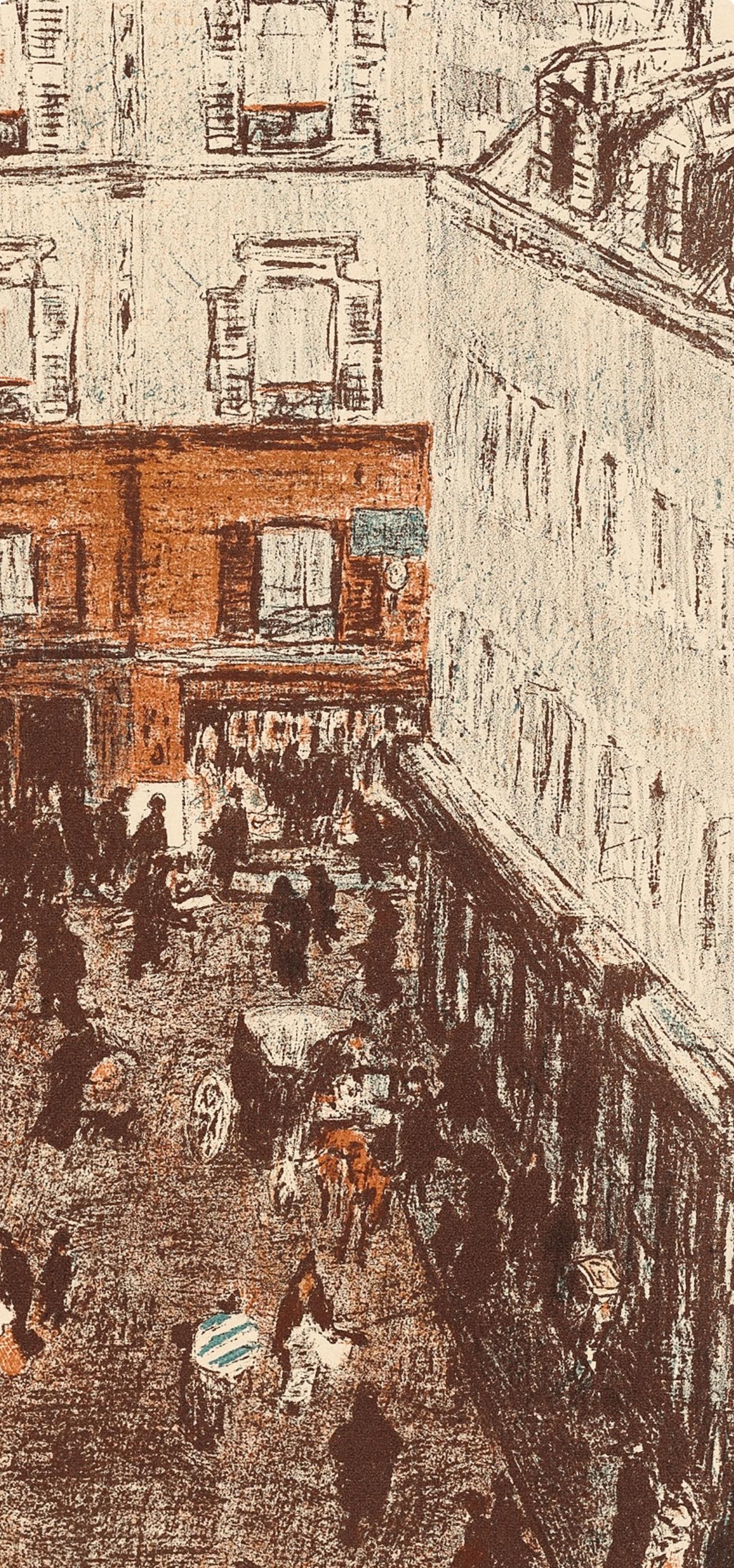Bonnard, Coin de Rue vue d´en haut, Bonnard Lithographe (after) - Beige Figurative Print by Pierre Bonnard
