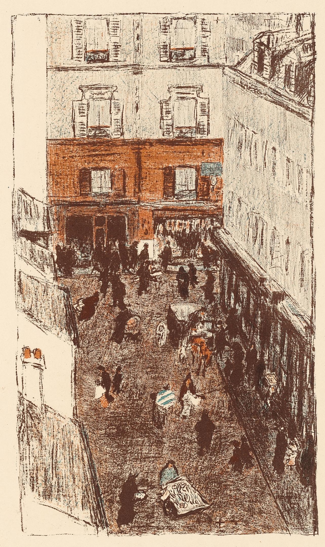 Pierre Bonnard Figurative Print - Bonnard, Coin de Rue vue d´en haut, Bonnard Lithographe (after)
