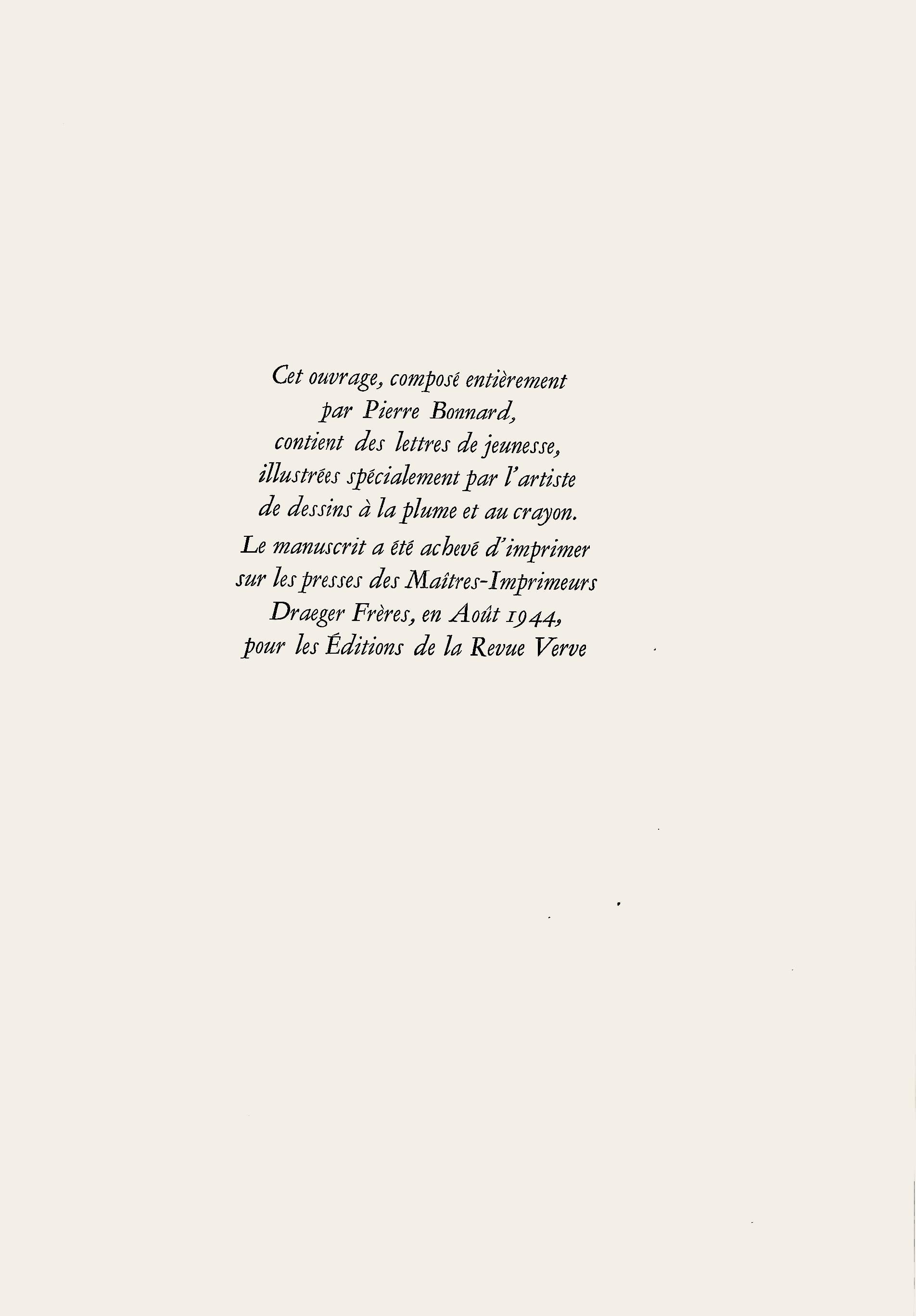 Bonnard, Composition (Terrasse 54), Pierre Bonnard Correspondences (after) For Sale 5