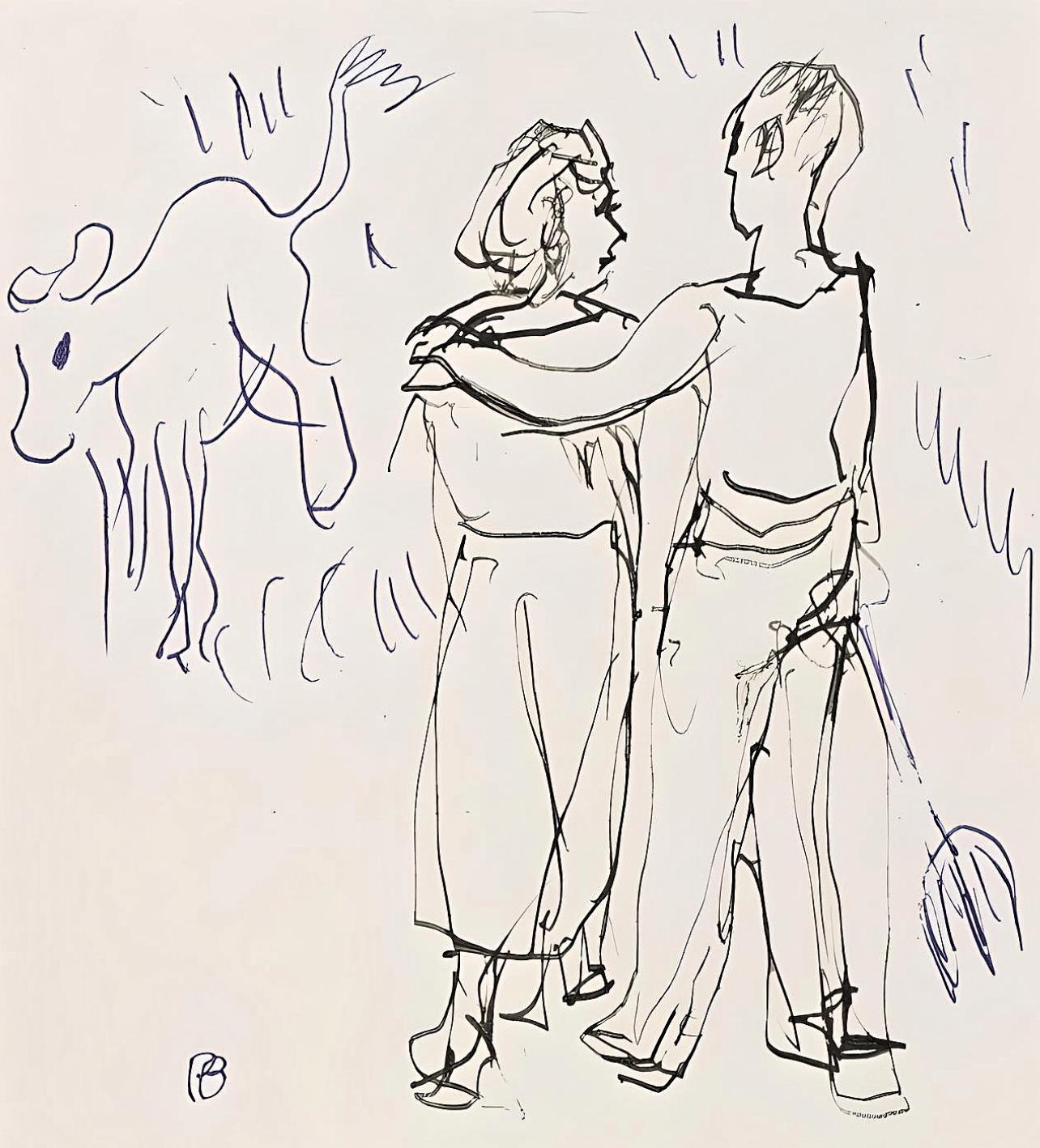 Lithographie sur papier vélin d'Arches, montée sur support vélin d'Arches, telle que publiée. Inscription : Non signé et non numéroté, tel que publié. Bon état. Notes : Extrait de l'album Correspondances, Pierre Bonnard, 1944. Publié par les