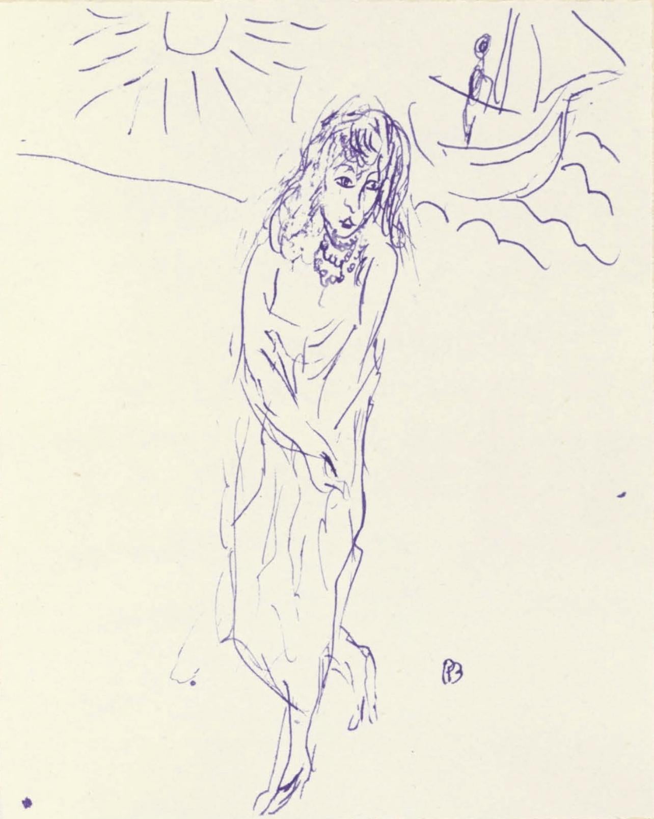 Lithograph on Velin d'Arches paper, mounted on supporting sheet by the publisher, as issued. Inscription: Signed in the plate and unnumbered, as issued. Good condition. Notes: From the volume, Correspondences Pierre Bonnard, 1944. Published by