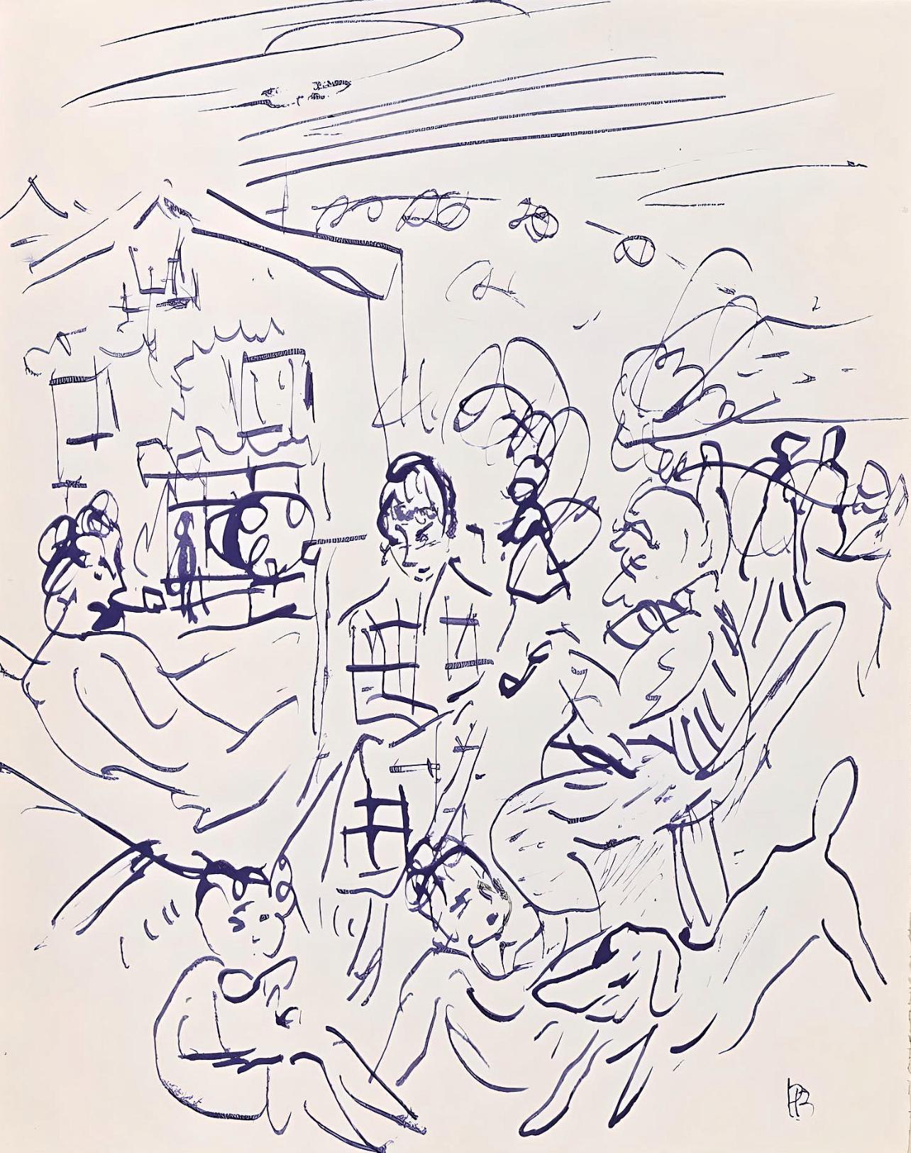 Lithographie sur papier vélin d'Arches, montée sur support vélin d'Arches, telle que publiée. Inscription : Non signé et non numéroté, tel que publié. Bon état. Notes : Extrait de l'album Correspondances, Pierre Bonnard, 1944. Publié par les